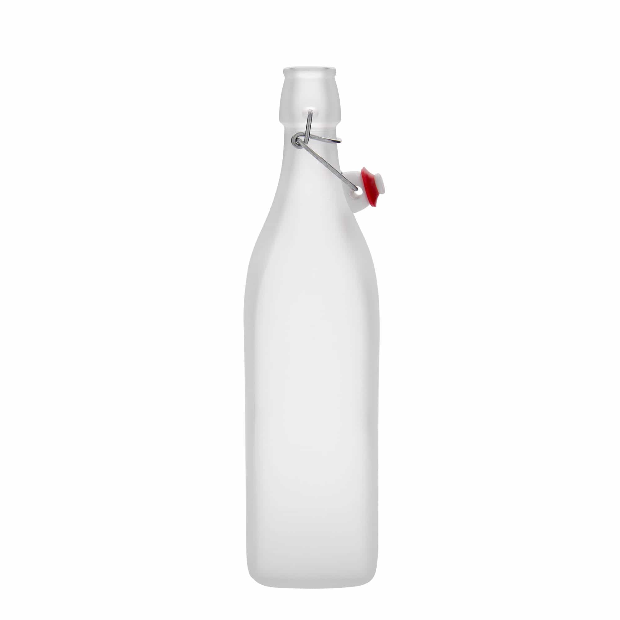 1.000 ml steklenica 'Swing, kvadratna, zmrznjena, odprtina: s sponko zapirala