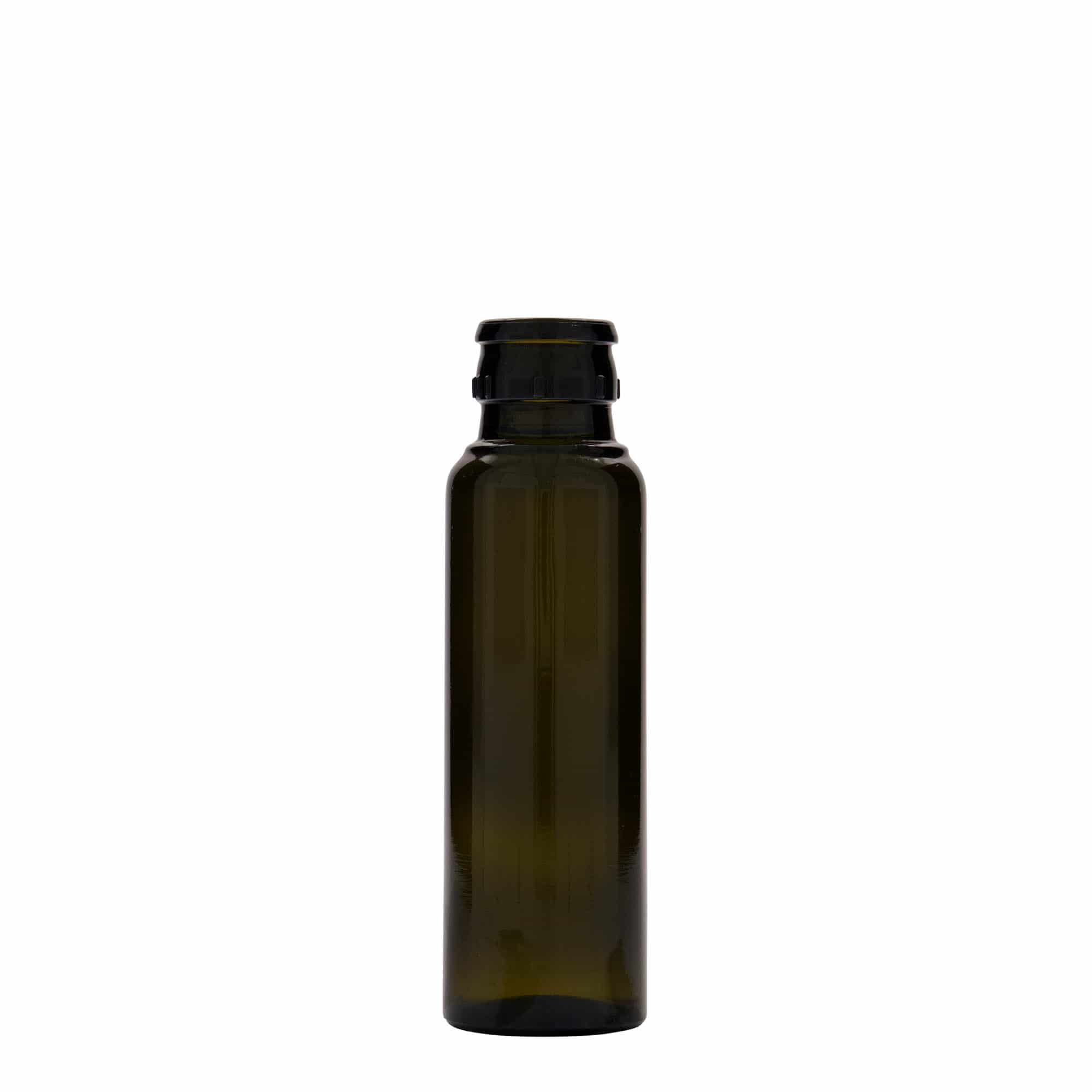 100 ml steklenička za kis/oljčno olje 'Willy New', steklo, starozelena, odprtina: DOP