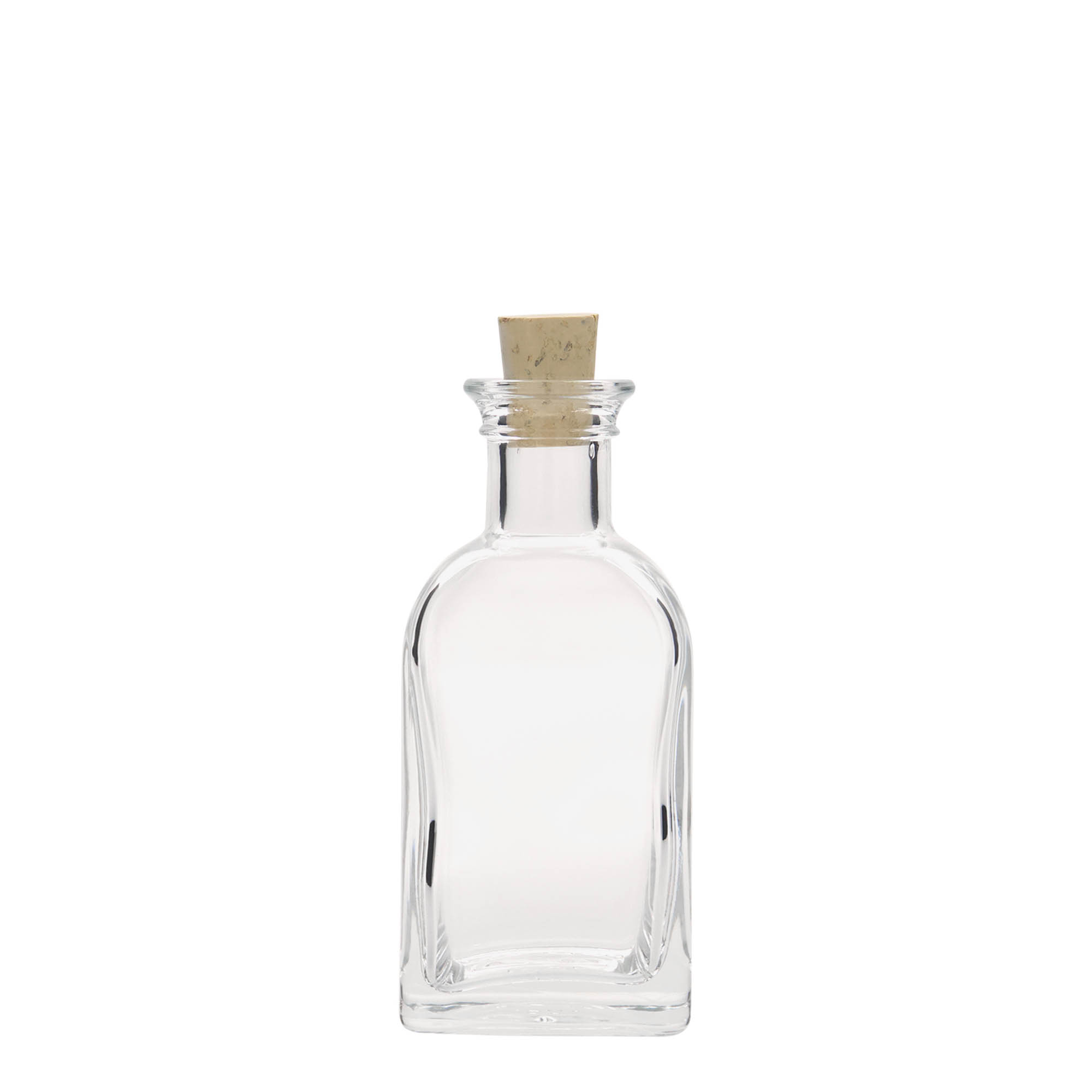 100 ml steklenička Apotheker Carré, kvadratna, odprtina: pluta 100 ml steklenička Apotheker Carré, kvadratna, odprtina: pluta