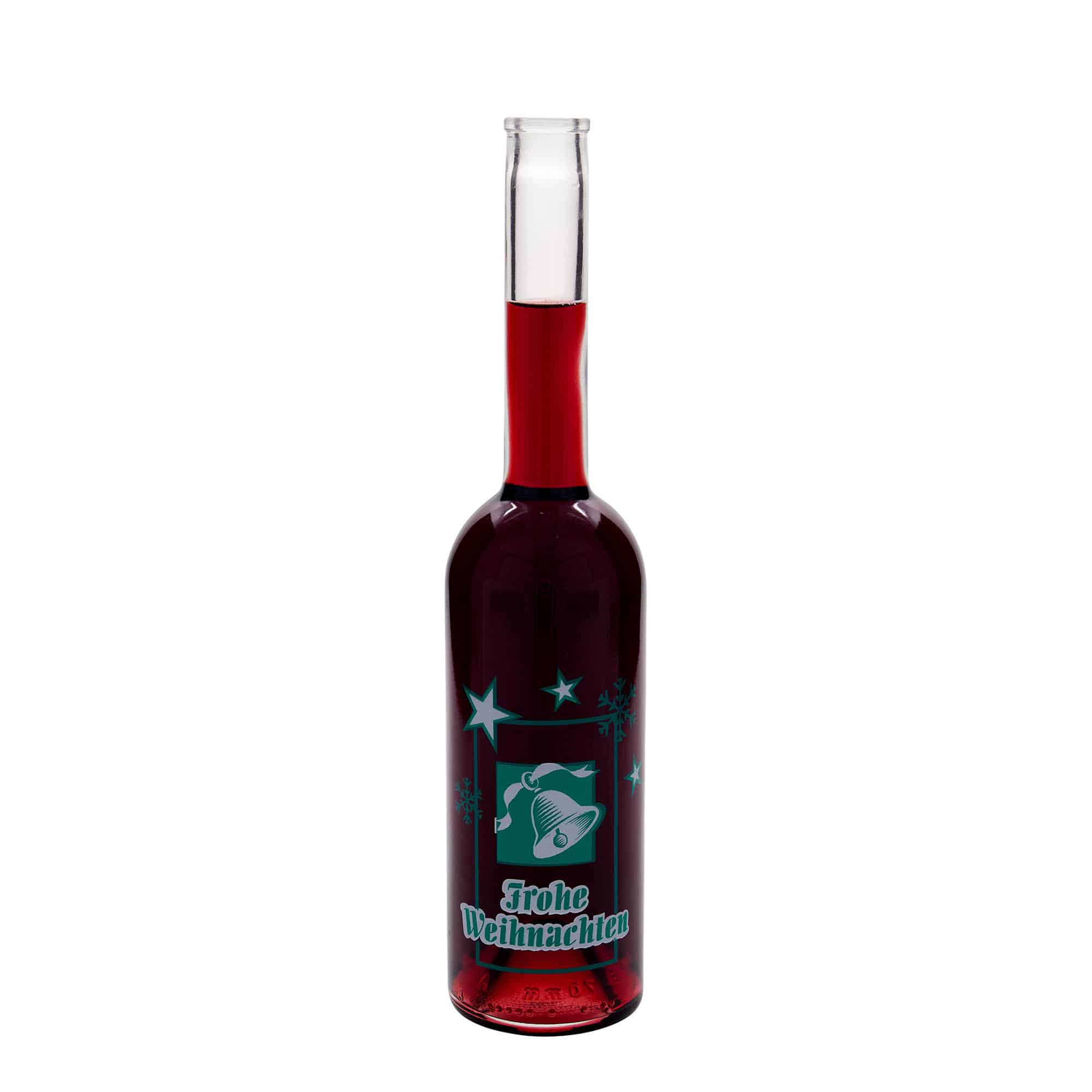 500 ml steklena steklenica »Opera«, motiv: Vesel božič, ustje: pluta