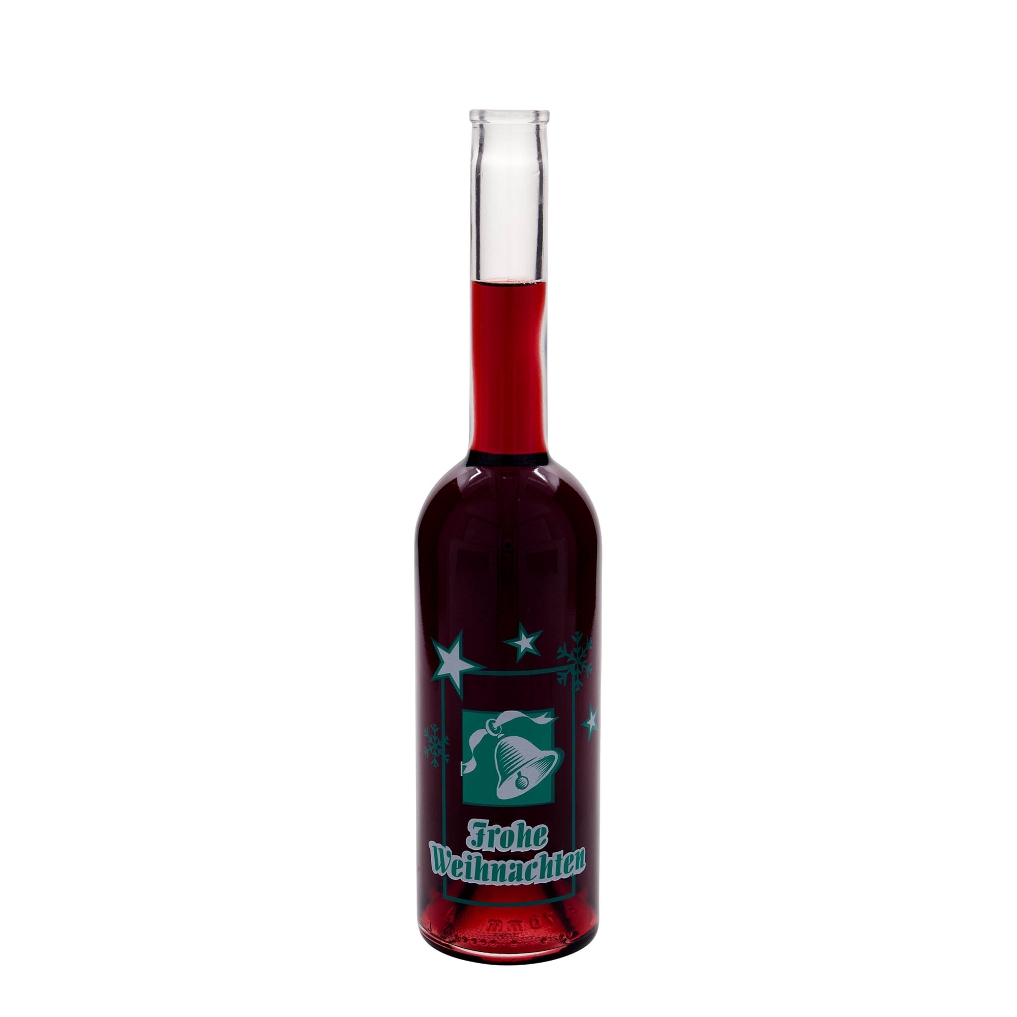 Steklenica iz stekla 500 ml 'Opera', motiv: Vesel božič, odprtina: zamašek