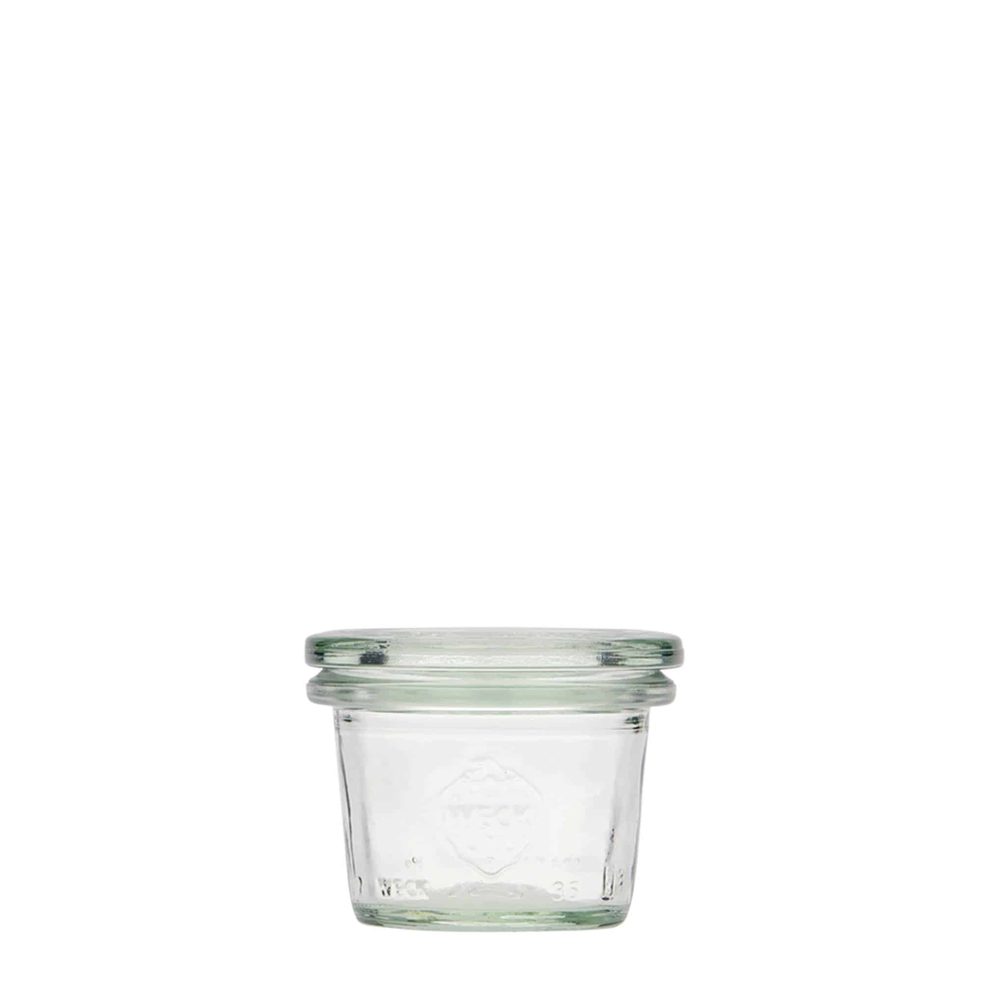 35 ml stekleni kozarec WECK, ustje: Okrogel rob 35 ml stekleni kozarec WECK, ustje: Okrogel rob