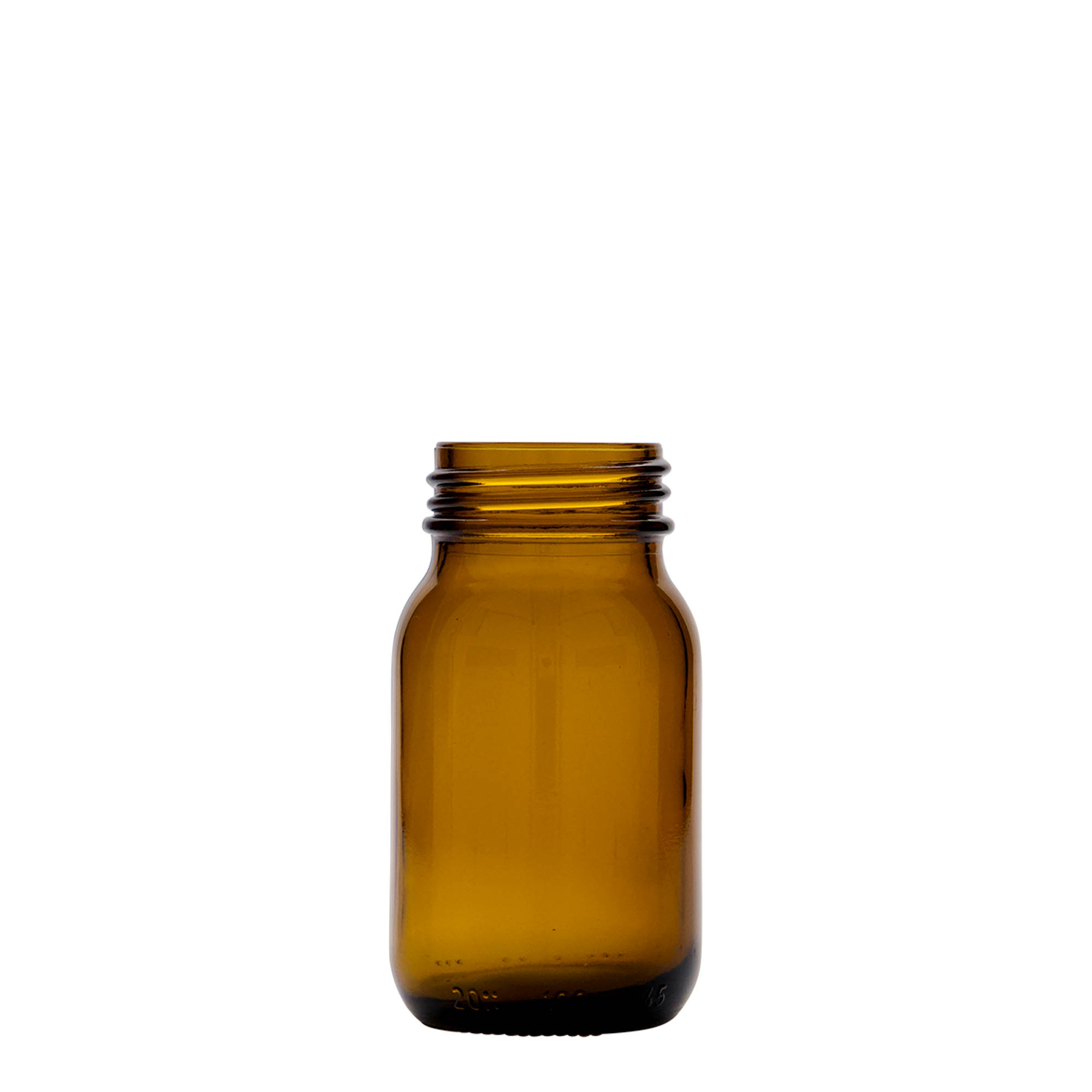 100 ml steklenica z širokim vratom, rjava, odprtina: DIN 40 100 ml steklenica z širokim vratom, rjava, odprtina: DIN 40