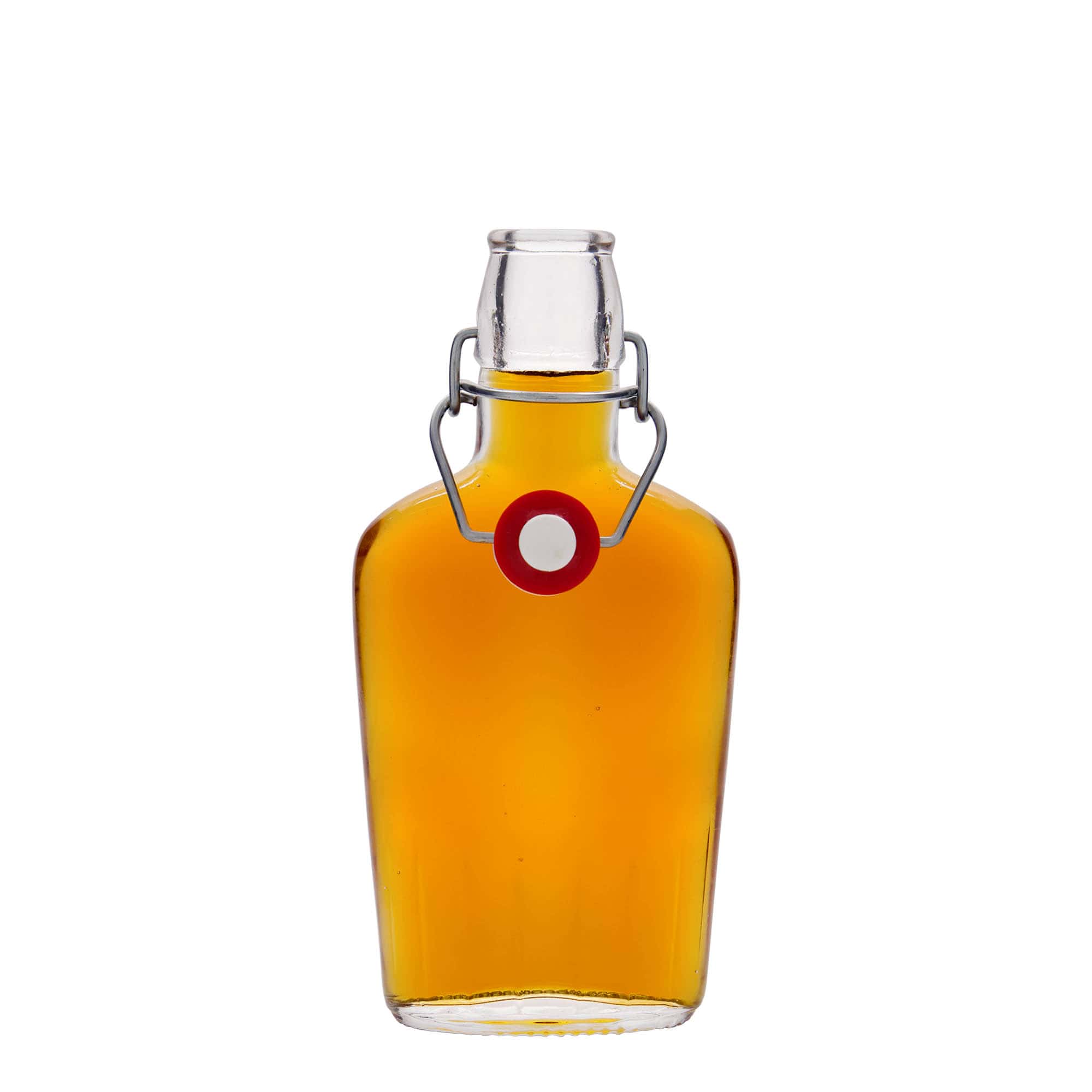 250 ml steklenica 'Fiaschetta', ovalna, odprtina: s sponko 250 ml steklenica 'Fiaschetta', ovalna, odprtina: s sponko