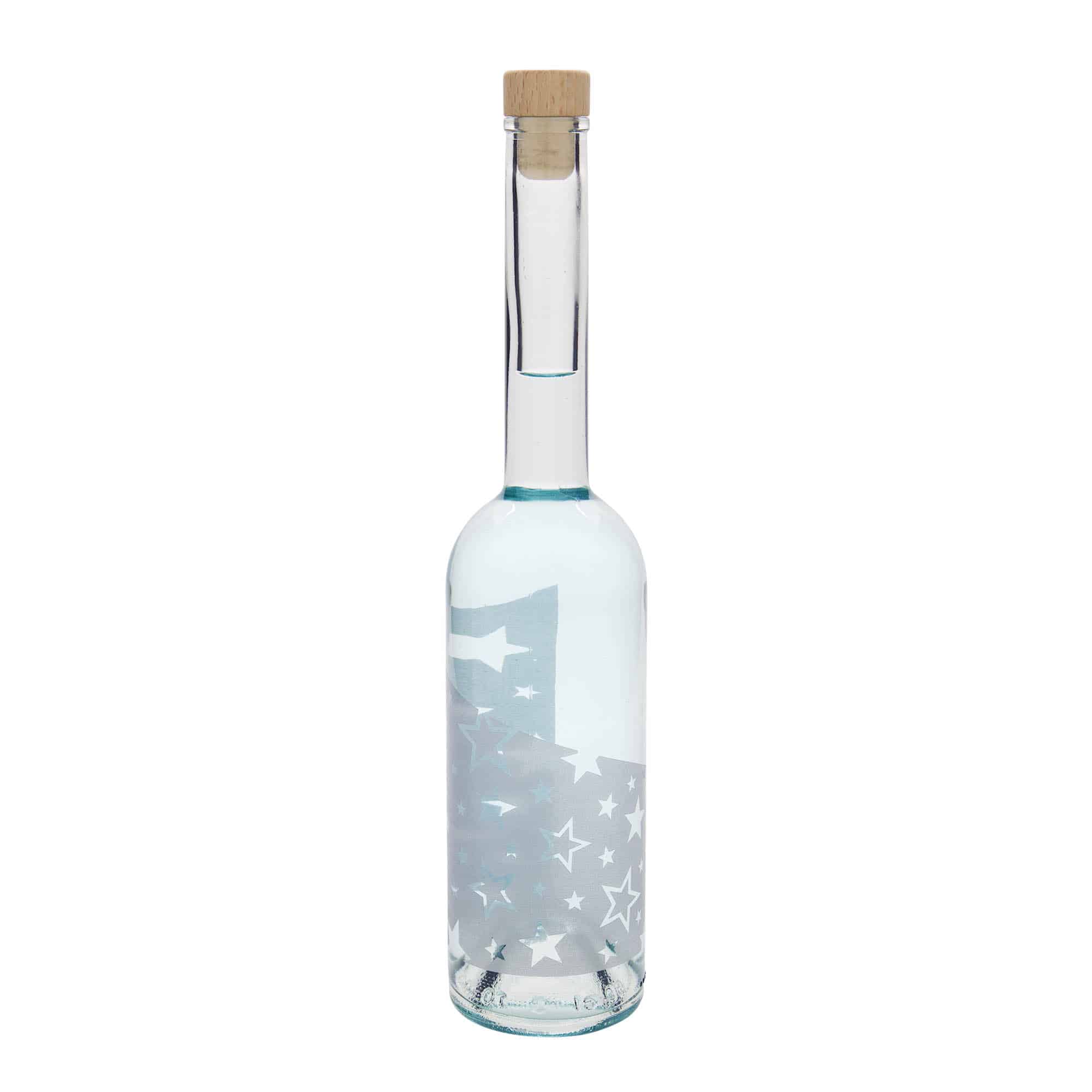 500 ml steklenica 'Opera', motiv: srebrne zvezde, odprtina: pluta