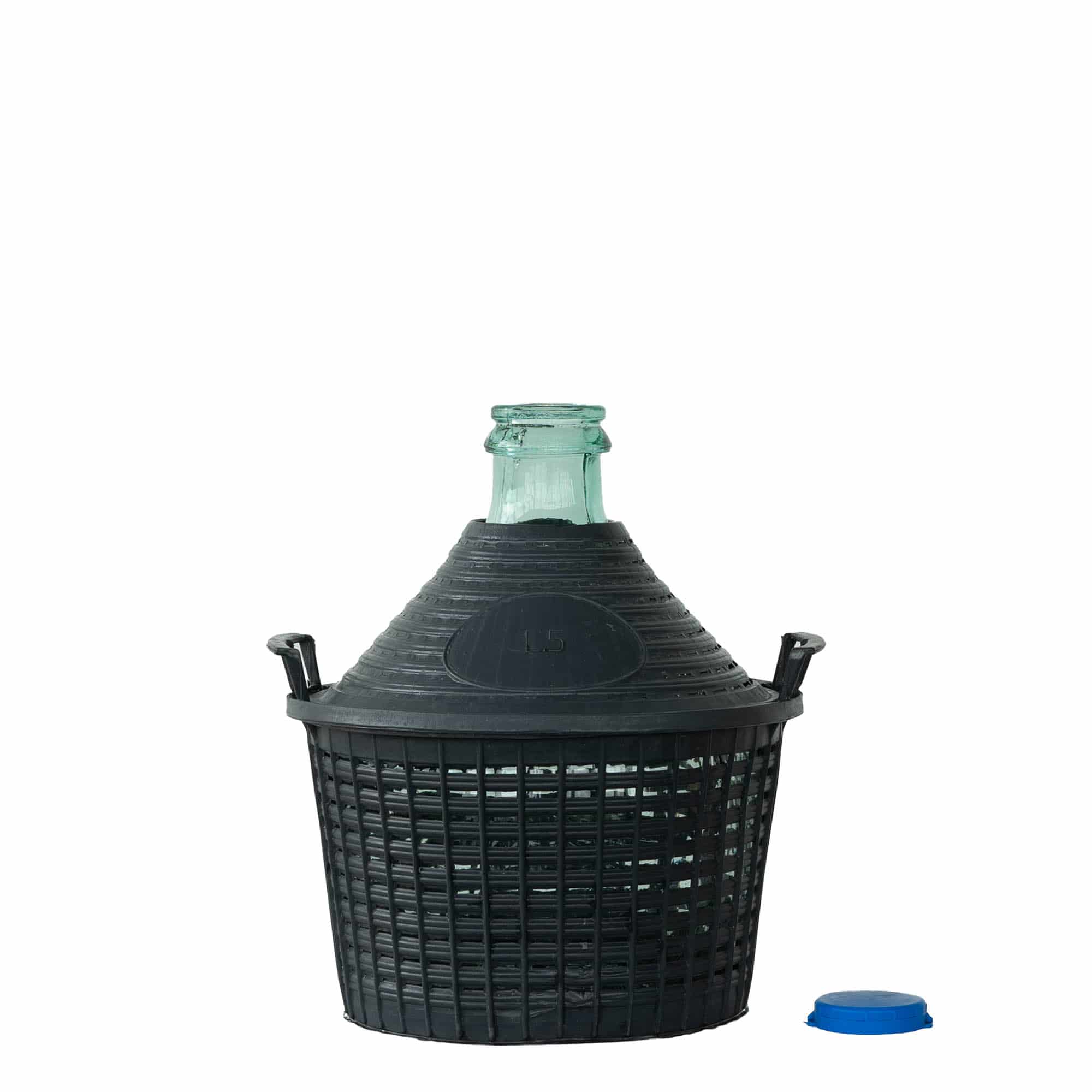 5 l balonska steklenica z ozkim vratom, steklo, odprtina: pokrov z navojem