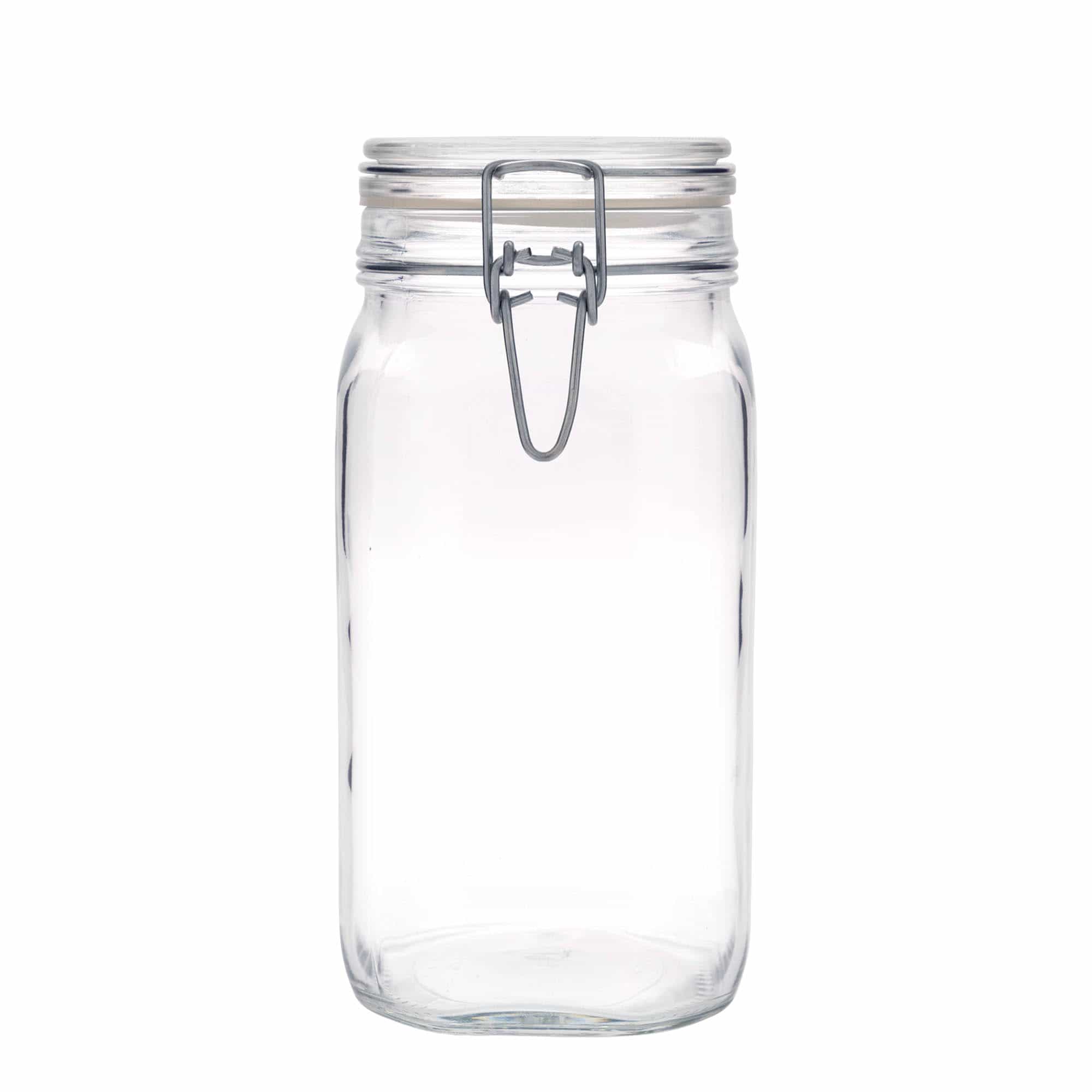 1500 ml kozarec s patentom »Fido«, kvadratni, ustje: zamašek s tesnilom s patentom 1500 ml kozarec s patentom »Fido«, kvadratni, ustje: zamašek s tesnilom s patentom