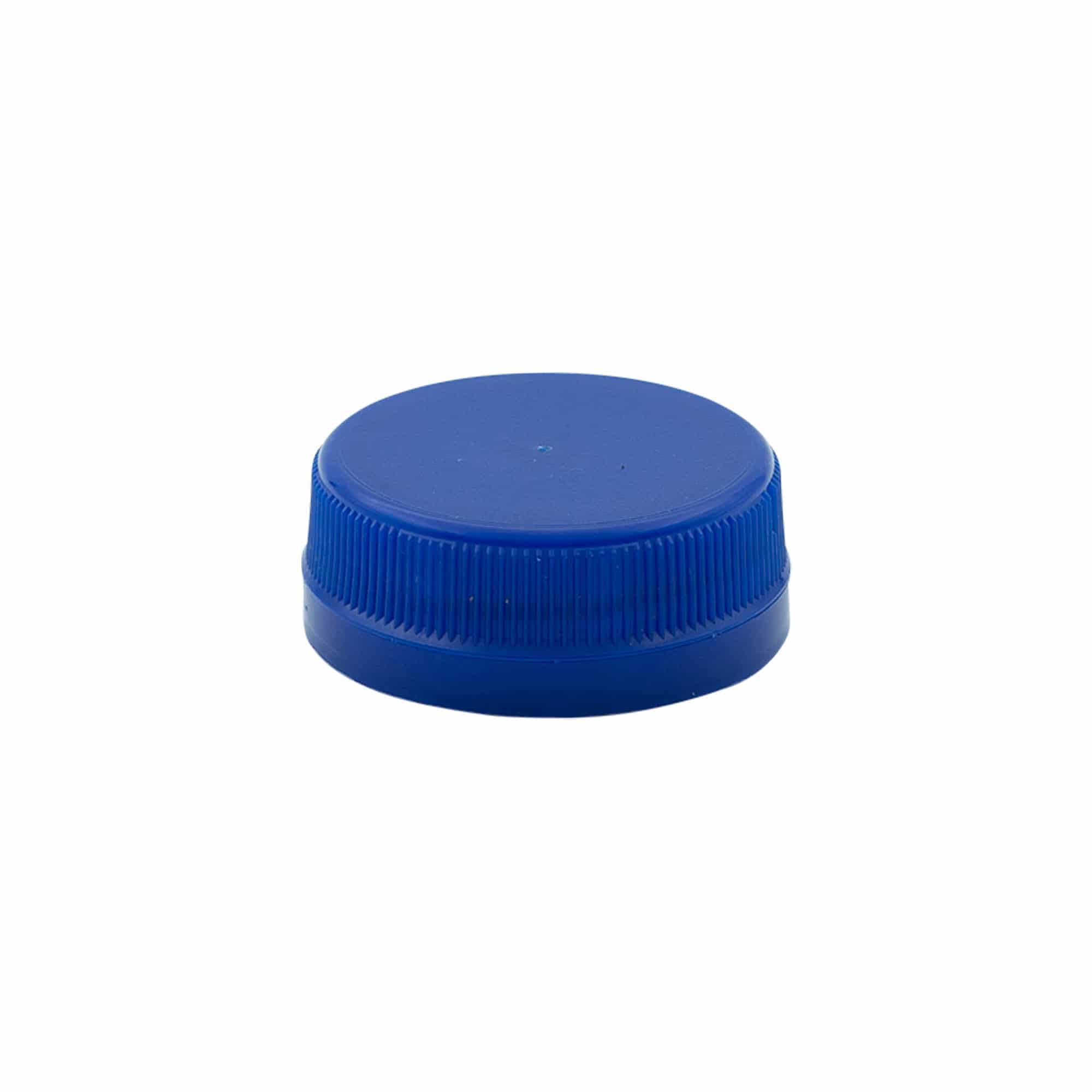 Navojni zamašek dvojni, plastika PE, modra, za ustje: PET 38 mm