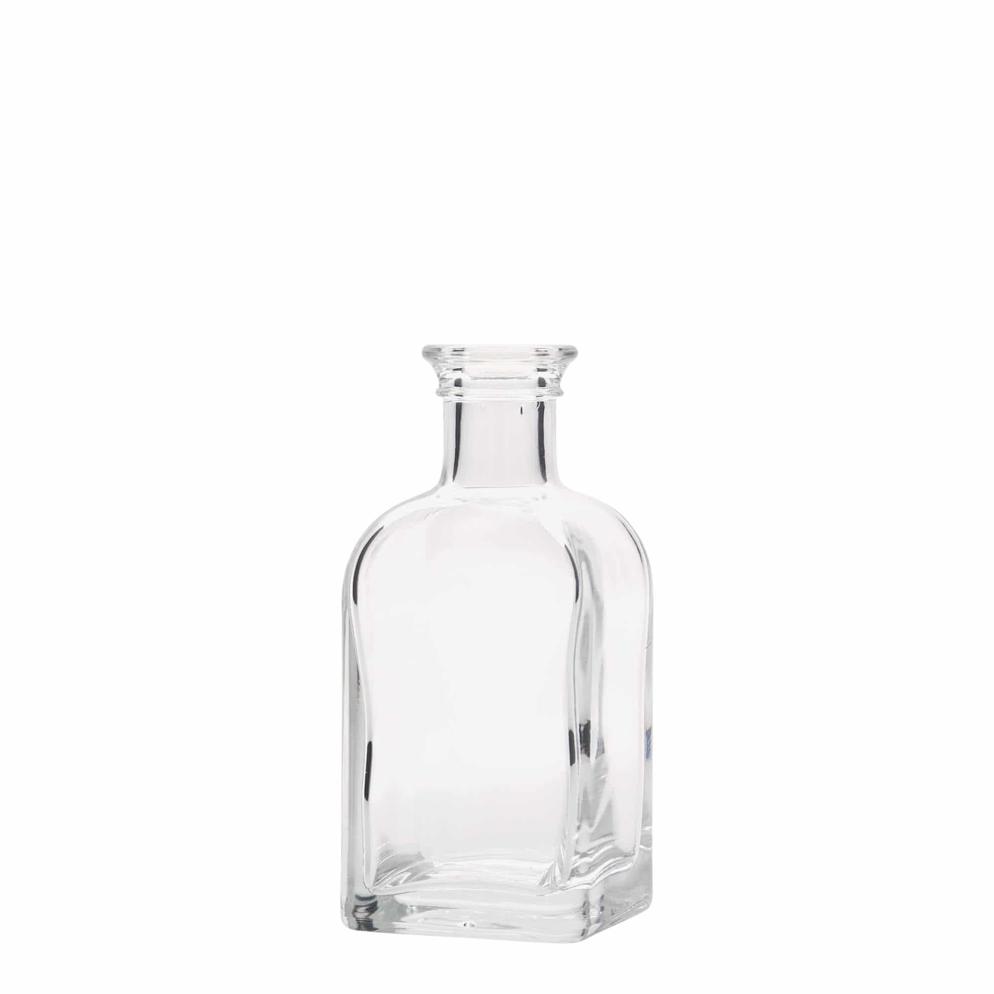 100 ml lekarniška steklenica Carré, kvadratna, ustje: pluta
