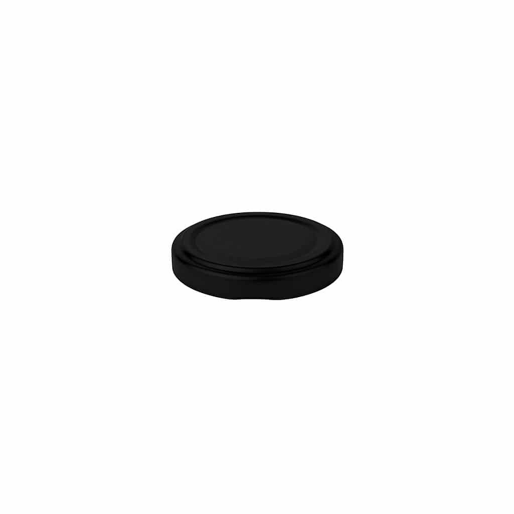 Twist-Off pokrovček, bel pločevina, črn, za odprtino: TO 48