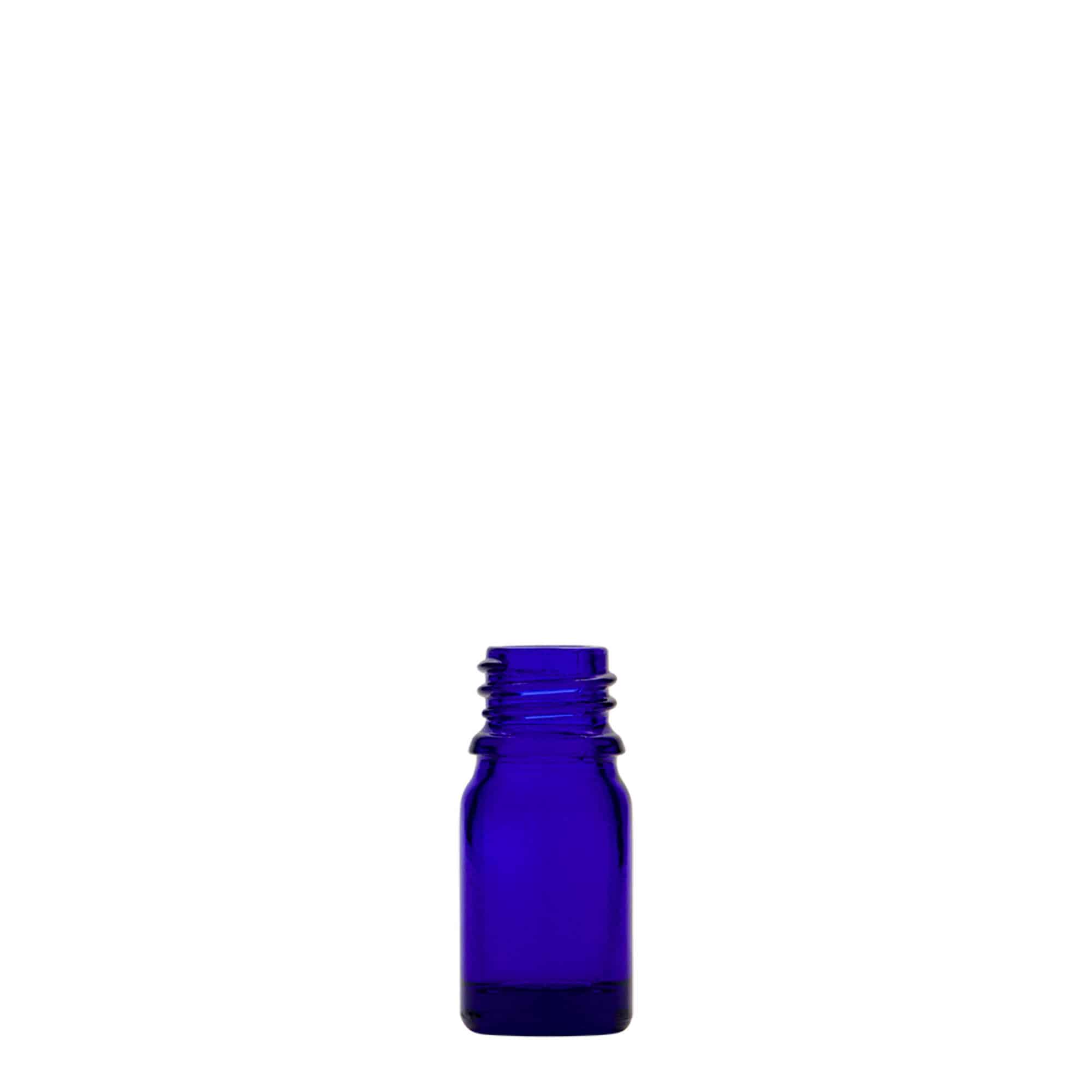 5 ml steklenica za zdravila, steklo, kraljevsko modra, ustje: DIN 18 5 ml steklenica za zdravila, steklo, kraljevsko modra, ustje: DIN 18