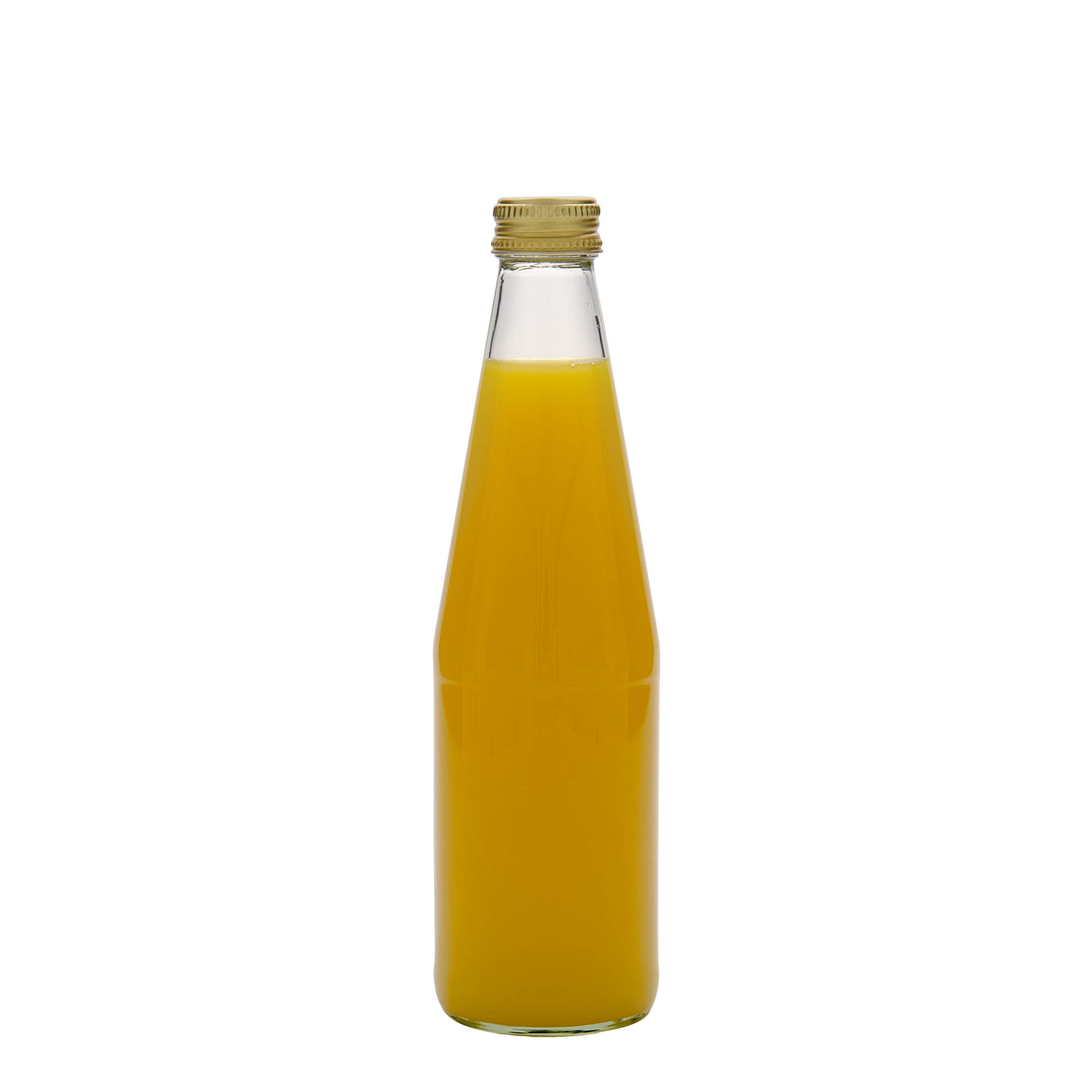 330 ml univerzalna steklenica v obliki korenja, steklo, odprtina: PP 28