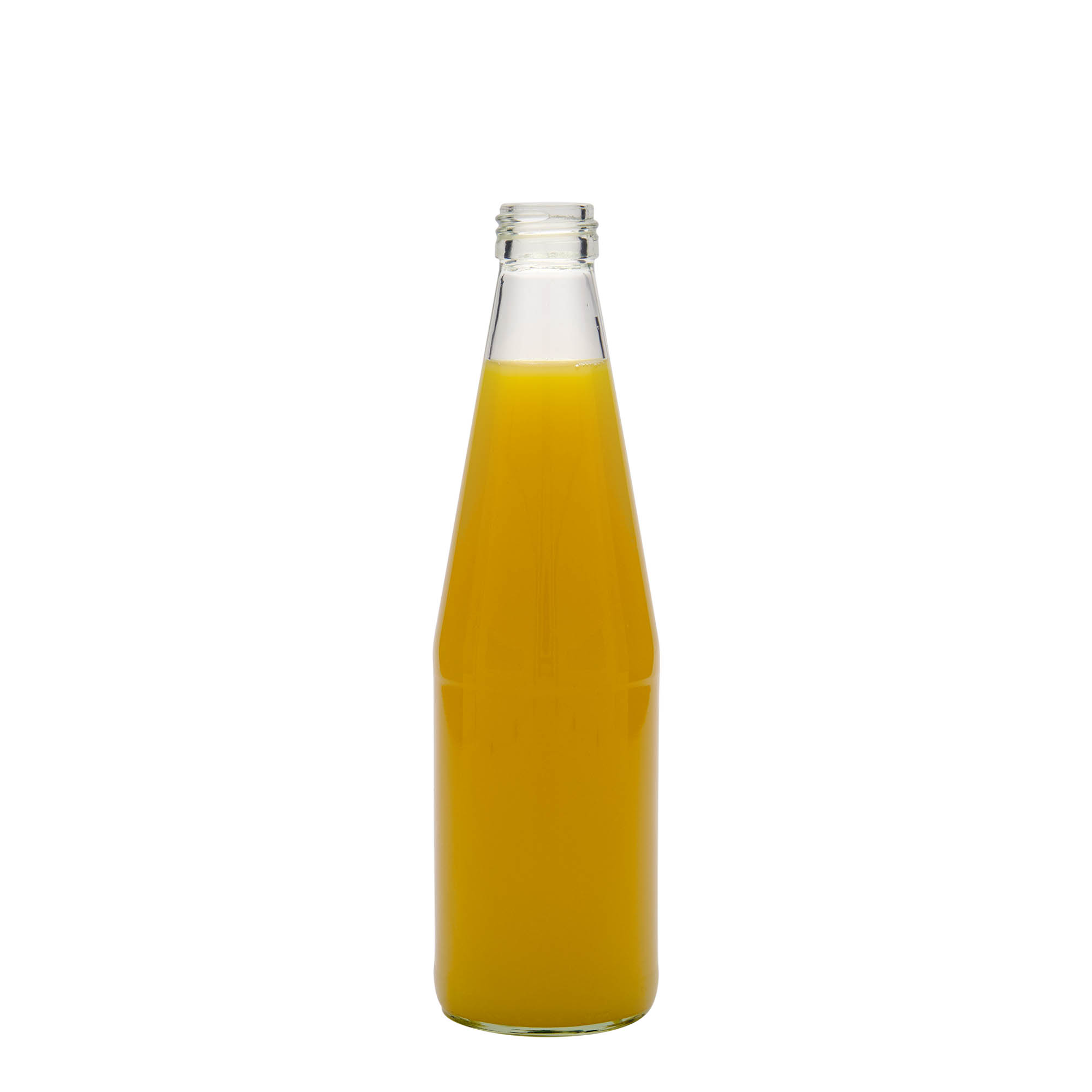 330 ml univerzalna steklenica v obliki korenja, steklo, odprtina: PP 28