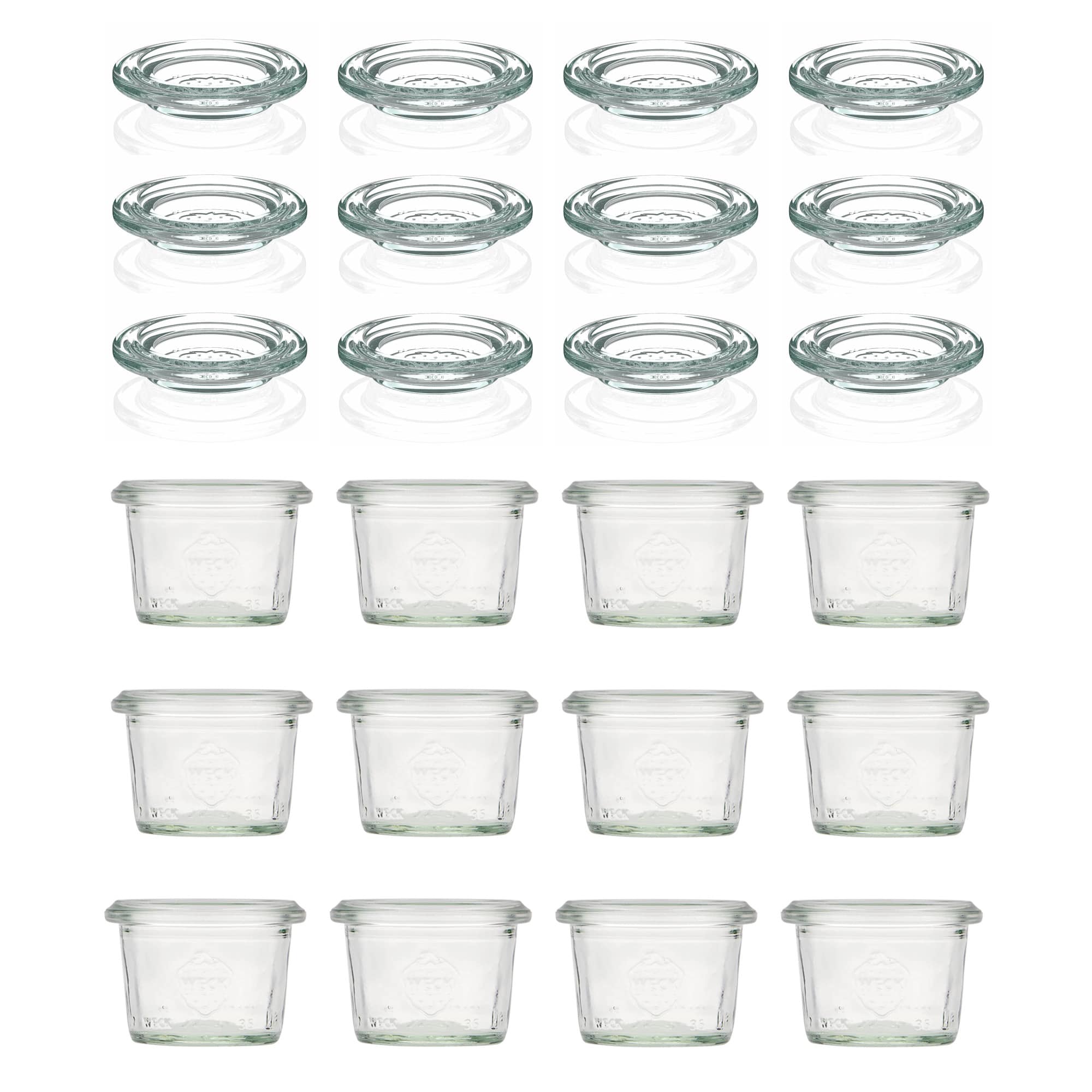 12x 35 ml WECK kozarec za vlaganje s steklenim pokrovom RR 40
