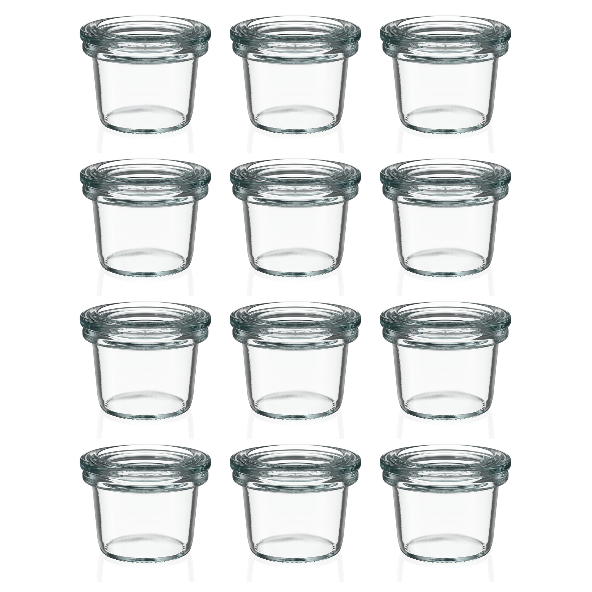 12x 35 ml WECK kozarec za vlaganje s steklenim pokrovom RR 40
