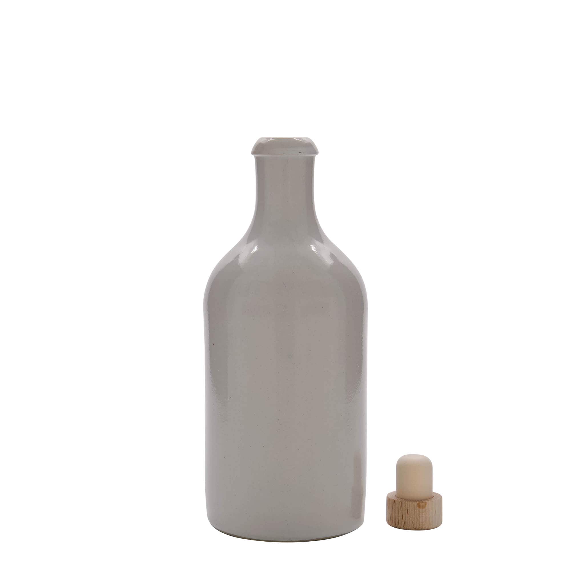 500 ml glineni vrč, kamnina, bel, odprtina: pluta