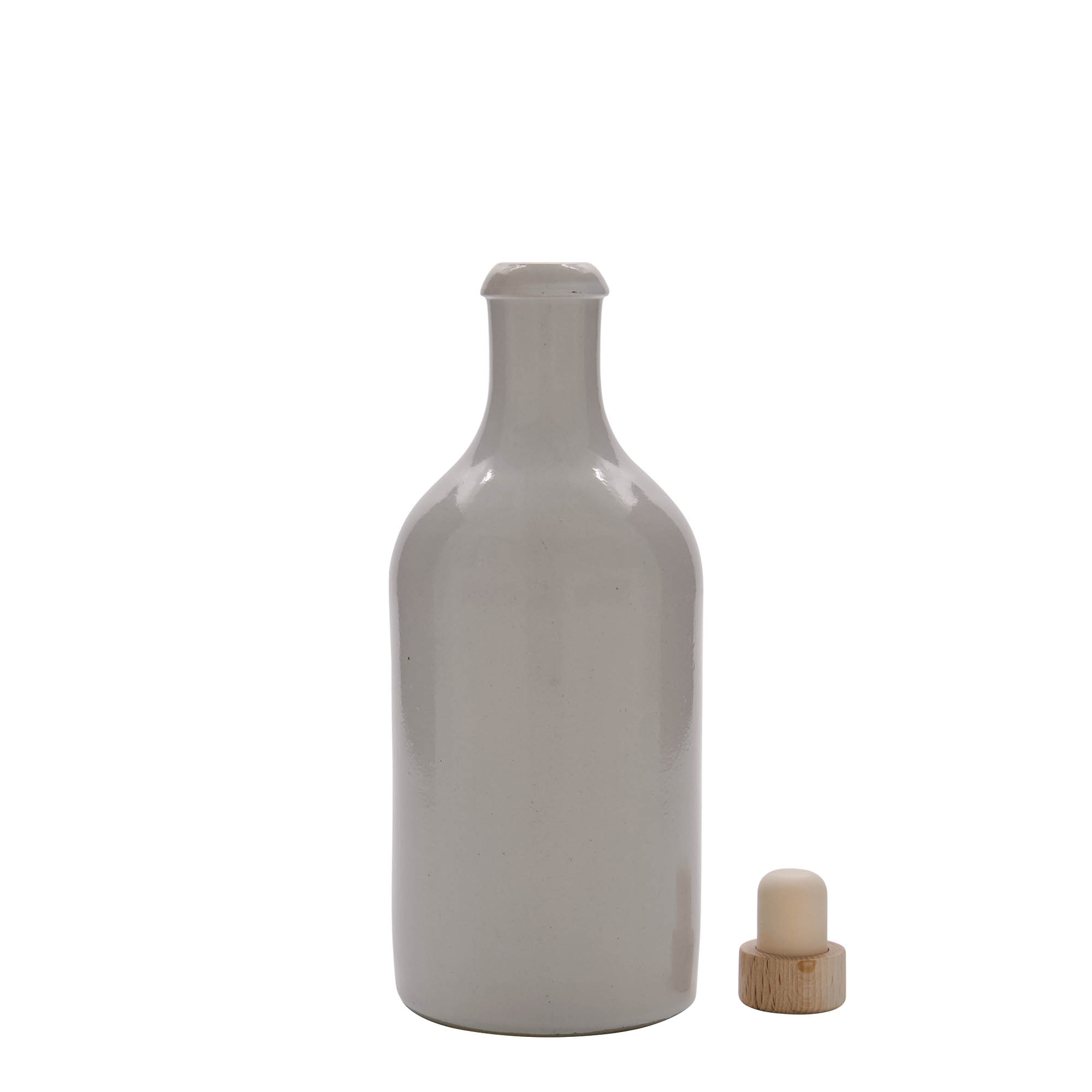 500 ml glineni vrč, kamnina, bel, odprtina: pluta
