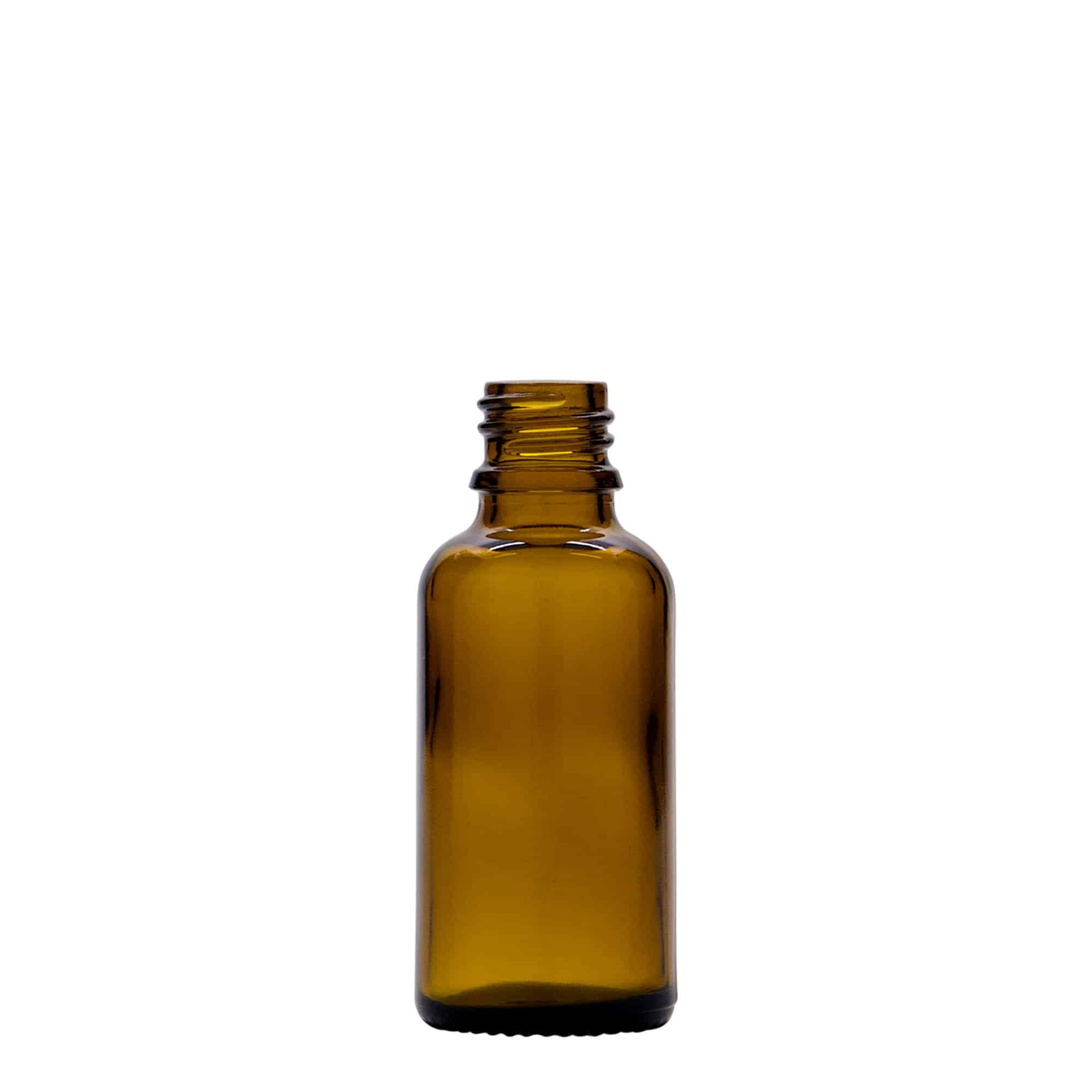 30 ml steklenica za zdravila s črpalko za losjon, steklo, rjava, ustje: DIN 18