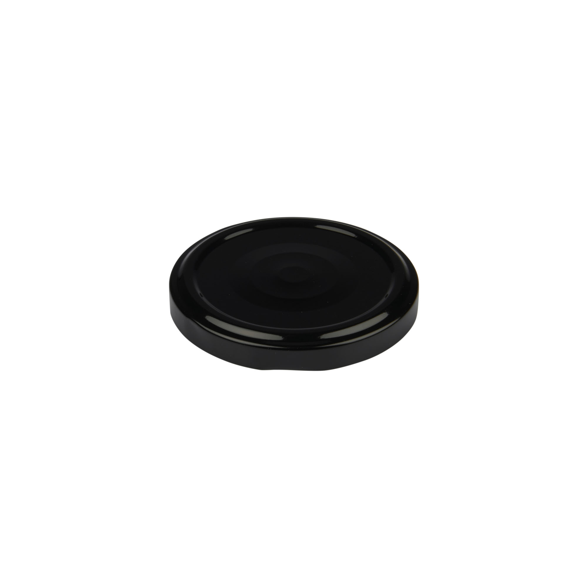 Twist-Off pokrovček, bel pločevina, sterilizirljiv, črn, za odprtino: TO 66