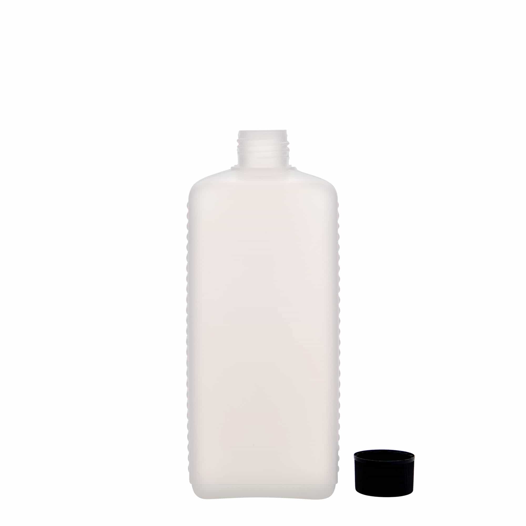 500 ml steklenica kanister, pravokotna, plastika HDPE, naravna, ustje: DIN 25 EPE