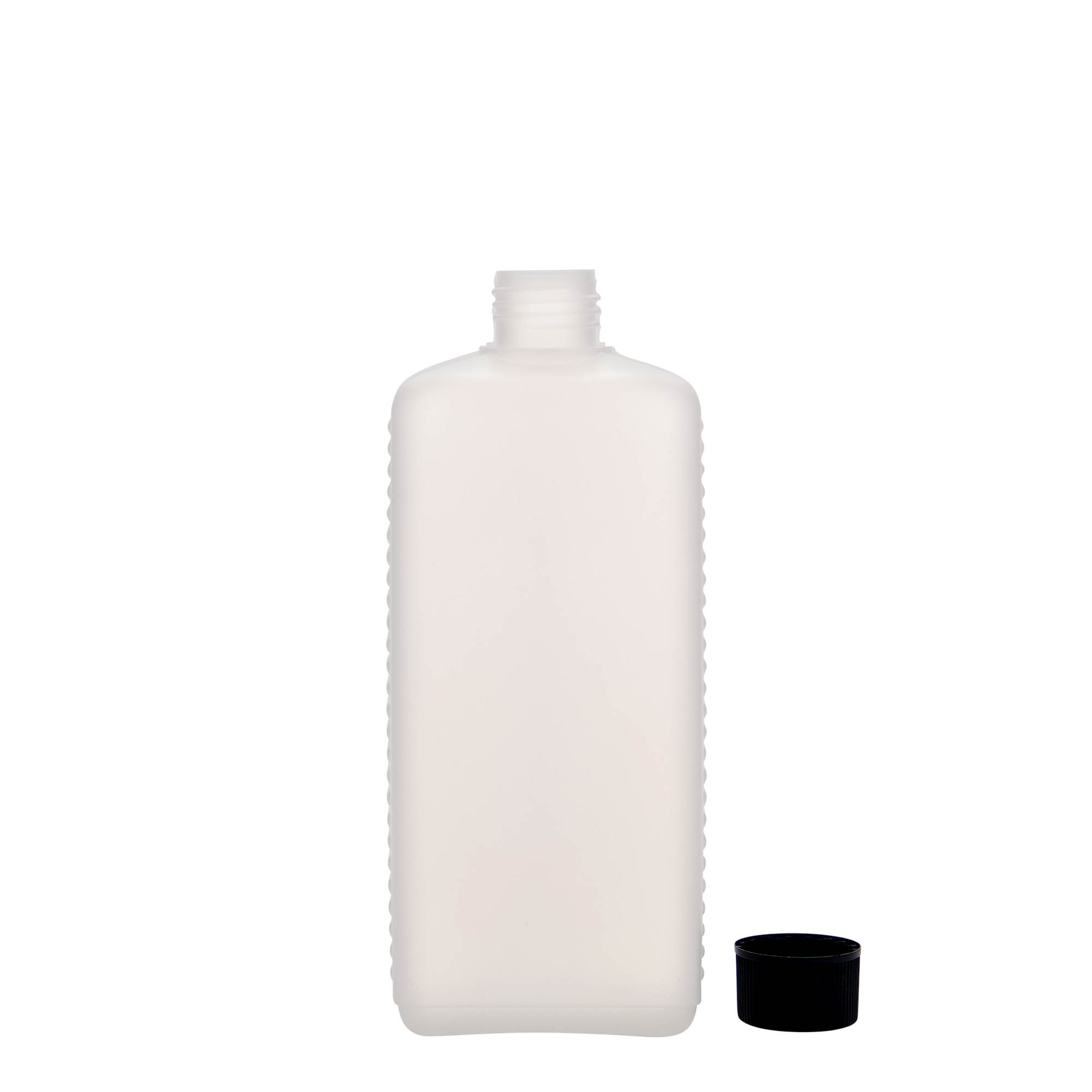 500 ml kanister steklenica, pravokotna, HDPE-plastika, naravna, odprtina: DIN 25 EPE