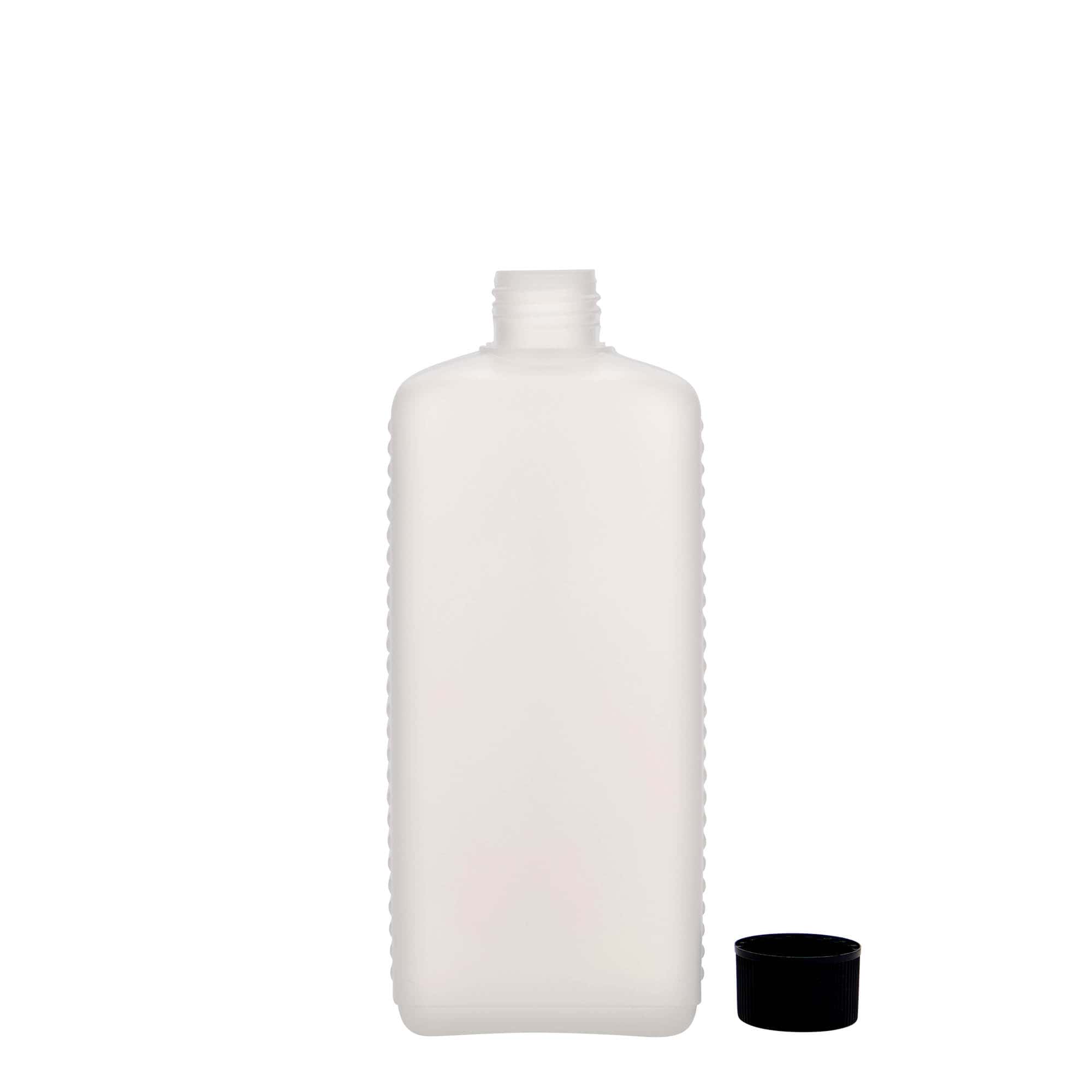 500 ml kanister steklenica, pravokotna, HDPE-plastika, naravna, odprtina: DIN 25 EPE