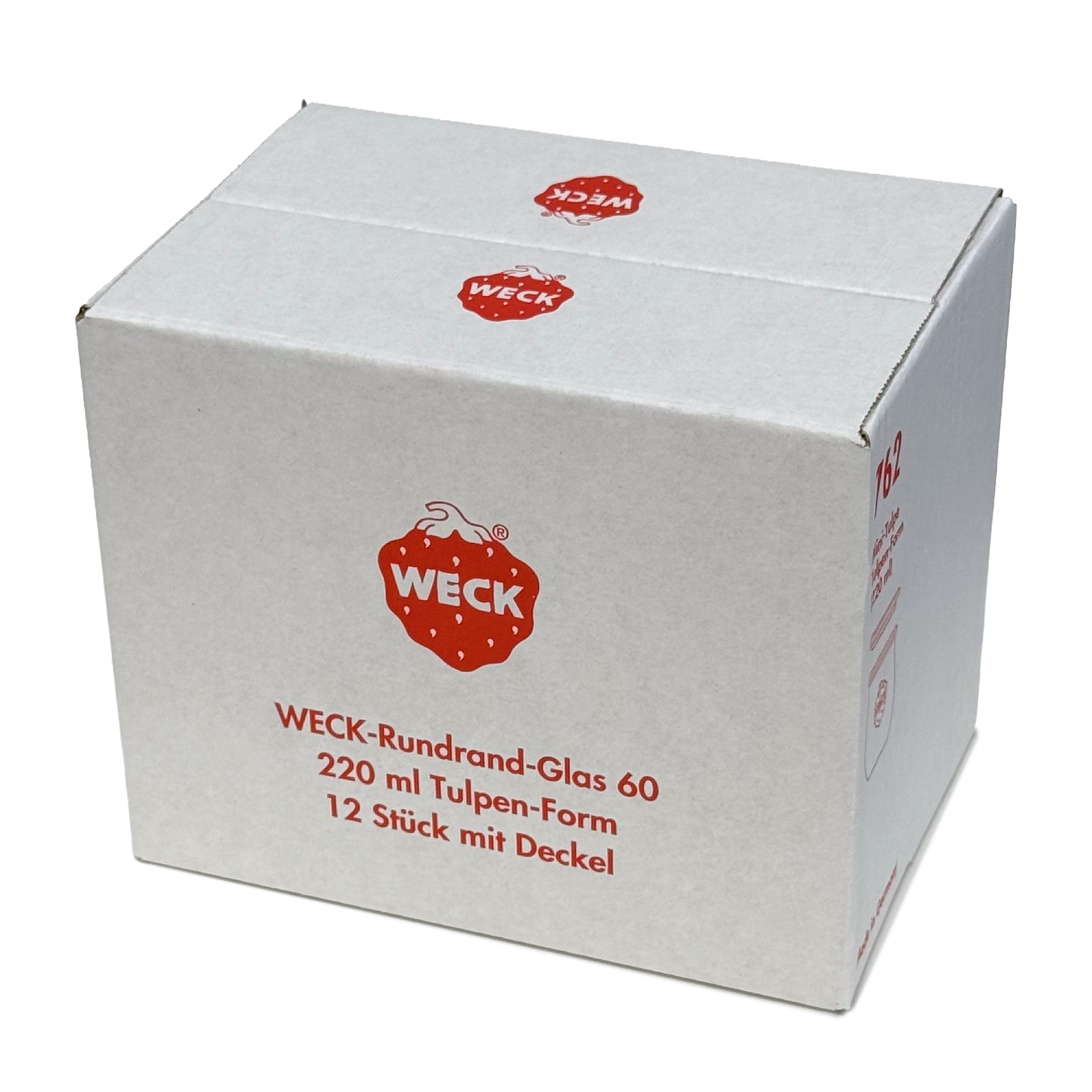 12x 220 ml WECK kozarec tulipan s steklenim pokrovom RR 60