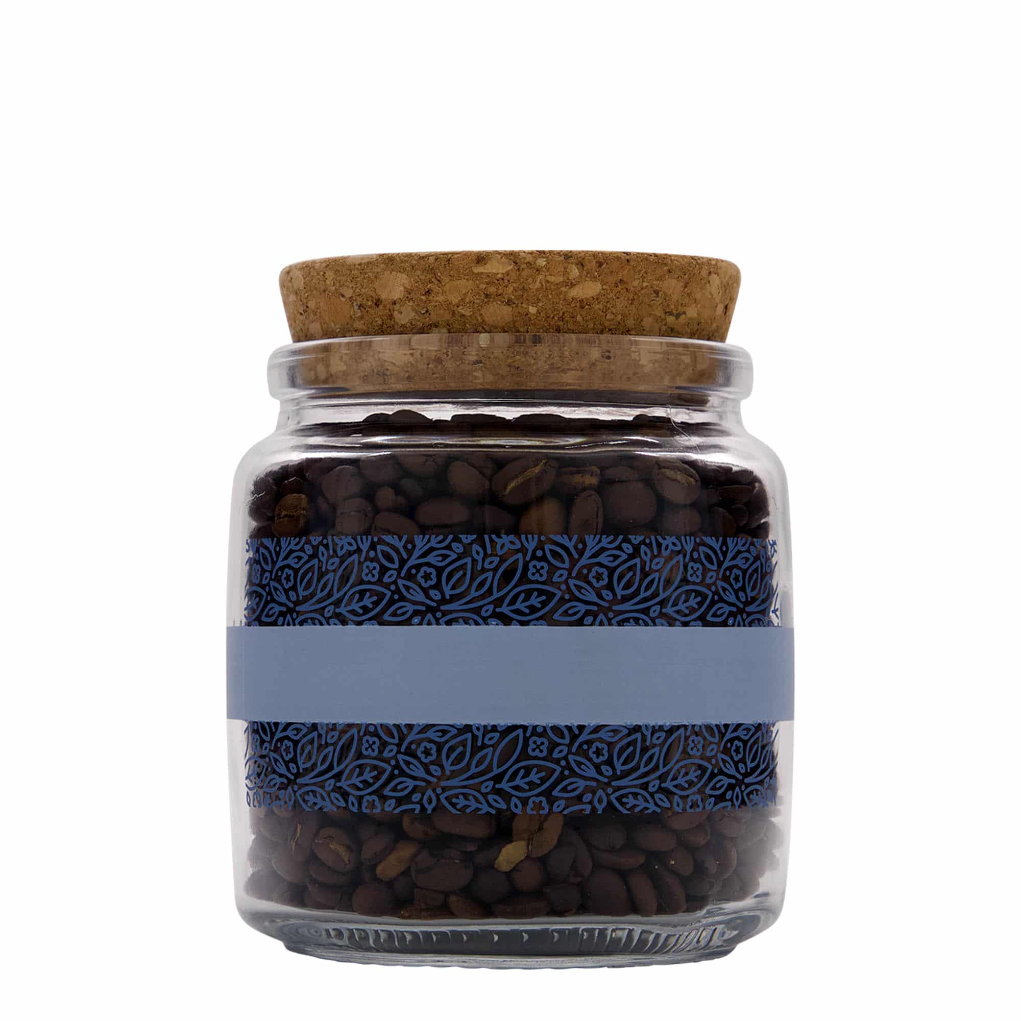 750 ml plutovinast kozarec »Giara«, motiv: Naturalmente blu, ustje: pluta