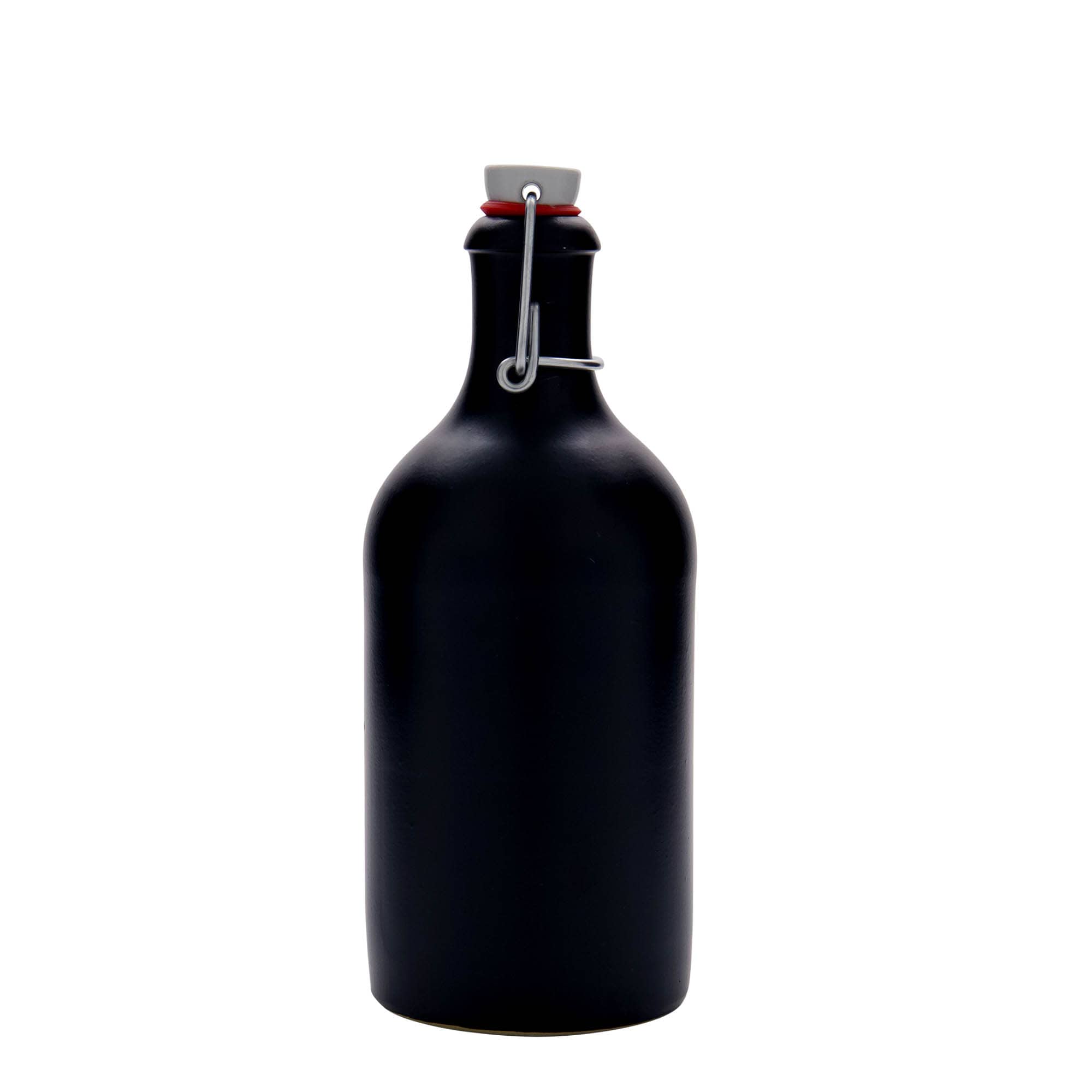 500 ml lončeni vrč, lončevina, črna, motiv: pluta