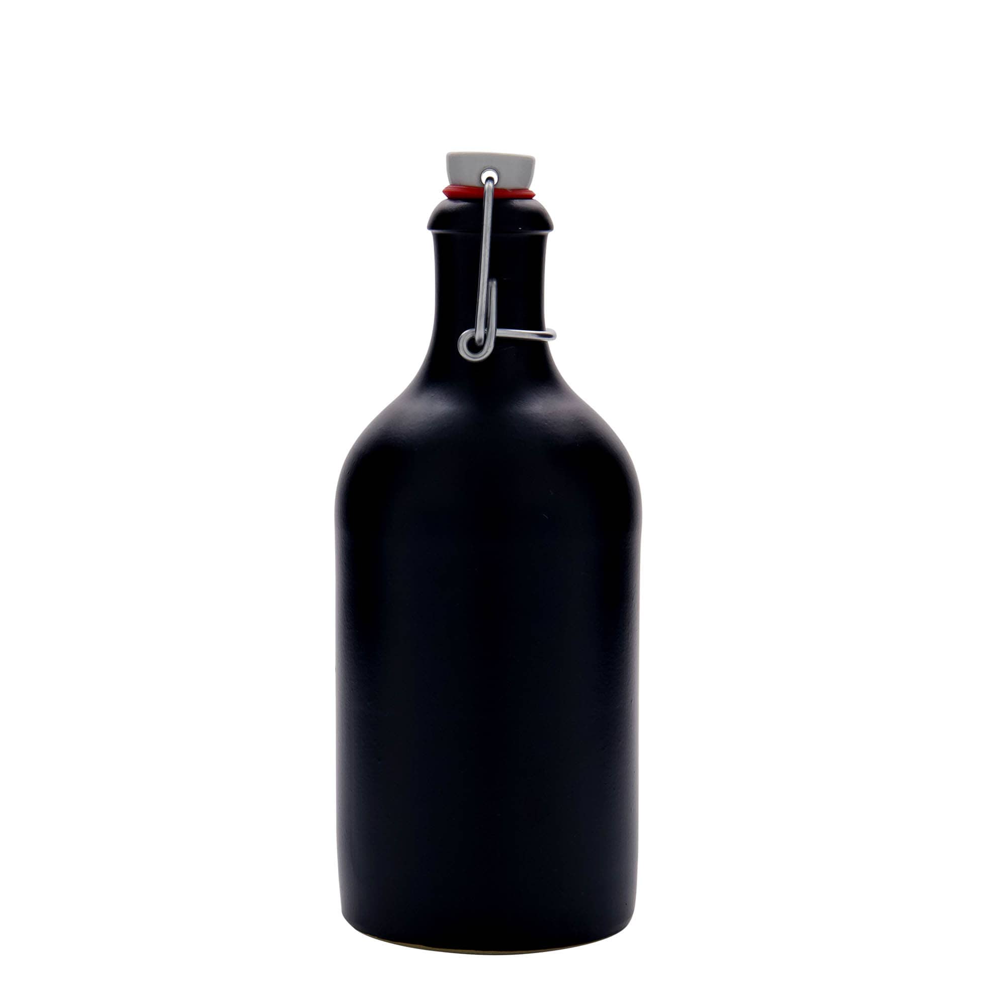 500 ml vrč iz glinene posode, kamenina, črn, odprtina: s sponko za zapiranje 500 ml vrč iz glinene posode, kamenina, črn, odprtina: s sponko za zapiranje