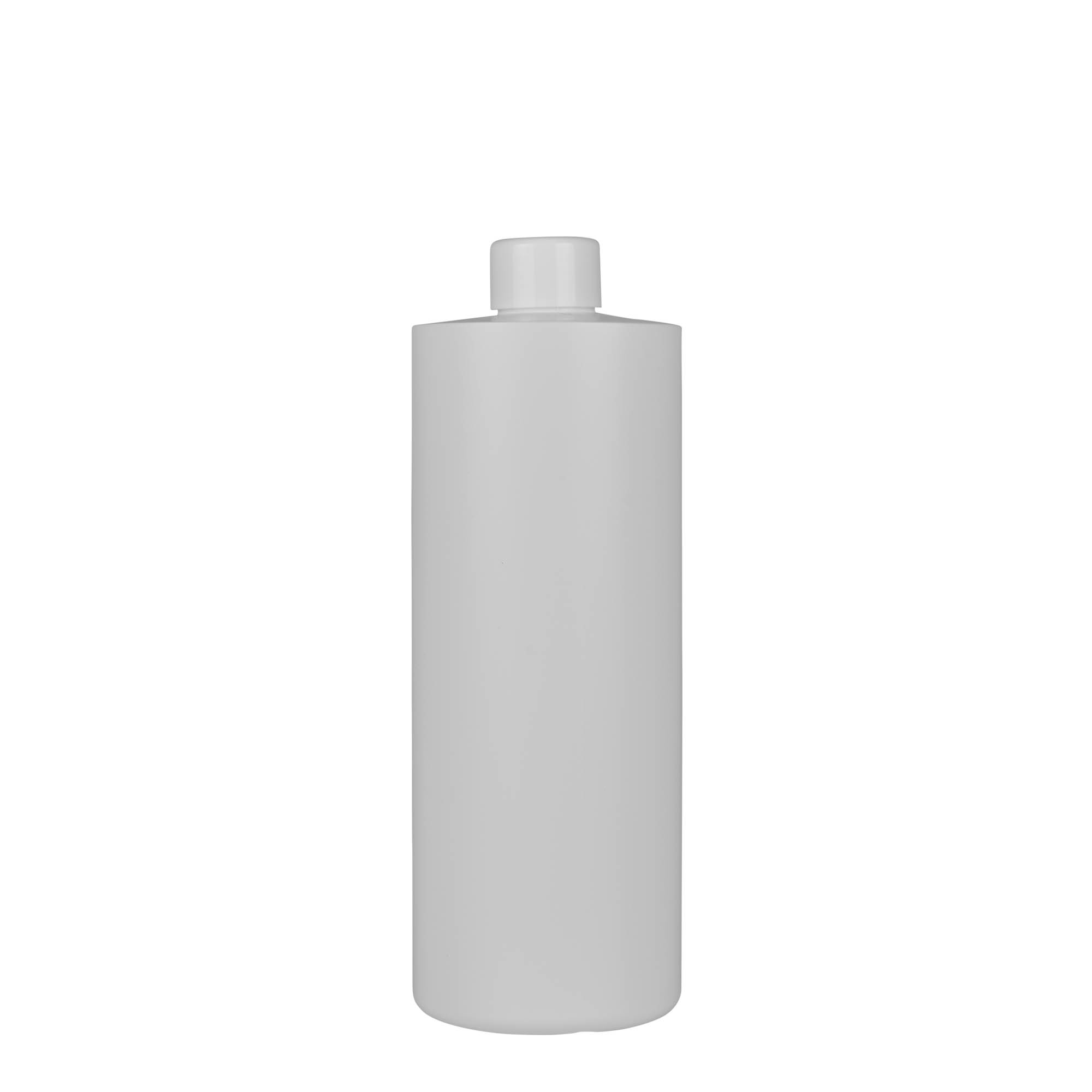 500 ml plastična steklenica 'Pipe', zelena HDPE, bela, odprtina: 24/410