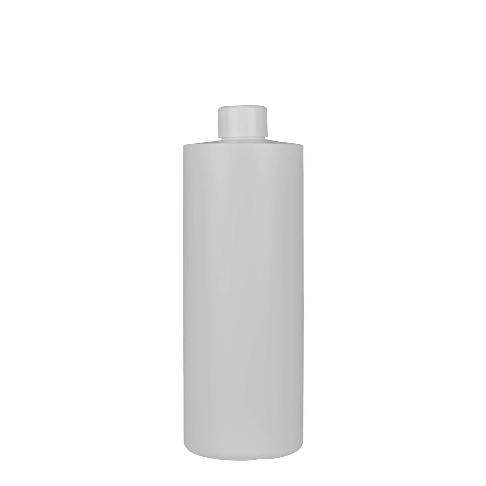 500 ml plastična steklenica 'Pipe', zelena HDPE, bela, odprtina: 24/410