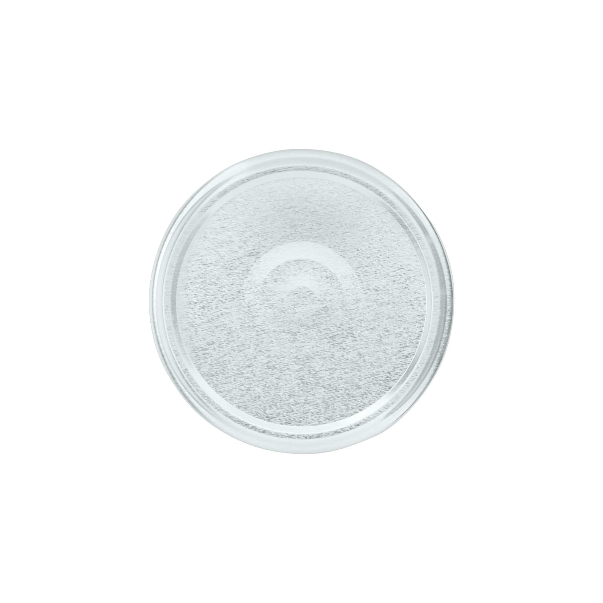 Twist-Off pokrovček, bel pločevinast, srebrn, za odprtino: TO 82