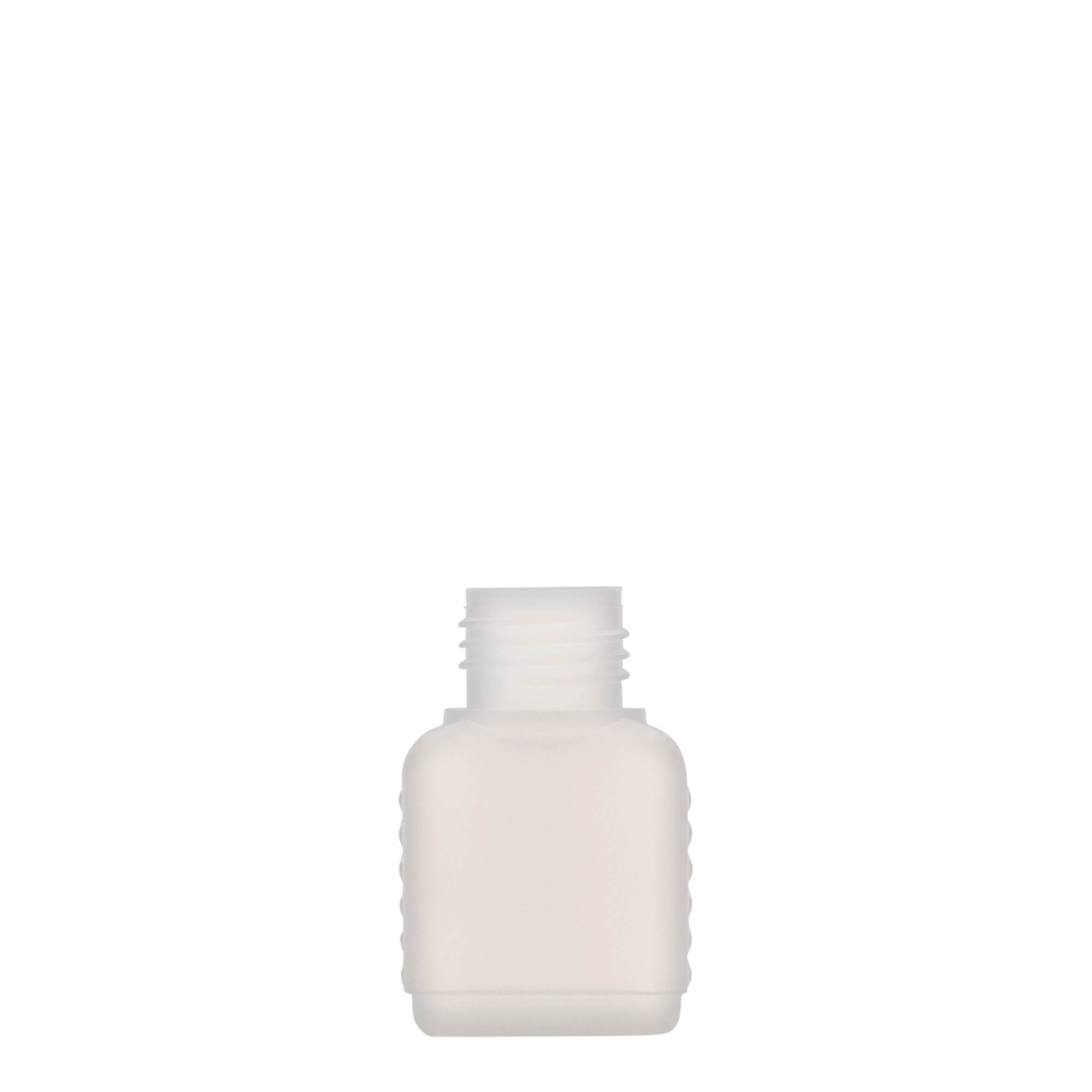 50 ml kanister steklenica, pravokotna, HDPE-plastika, naravna, odprtina: DIN 25 50 ml kanister steklenica, pravokotna, HDPE-plastika, naravna, odprtina: DIN 25