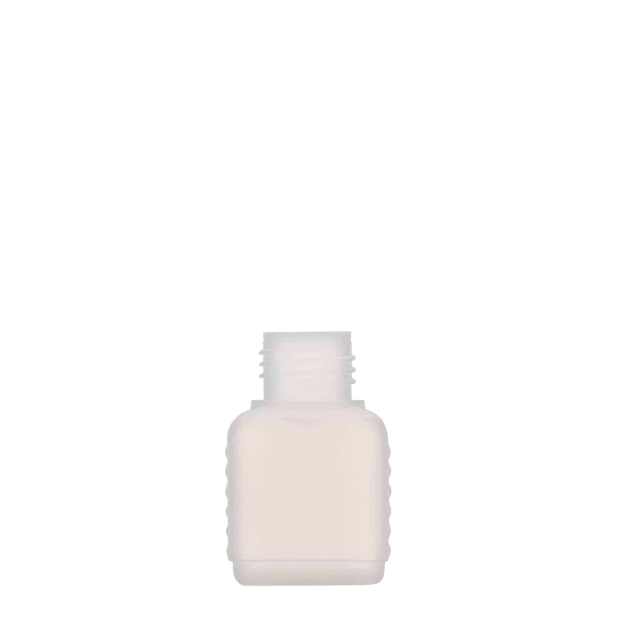 50 ml kanister steklenica, pravokotna, HDPE-plastika, naravna, odprtina: DIN 25
