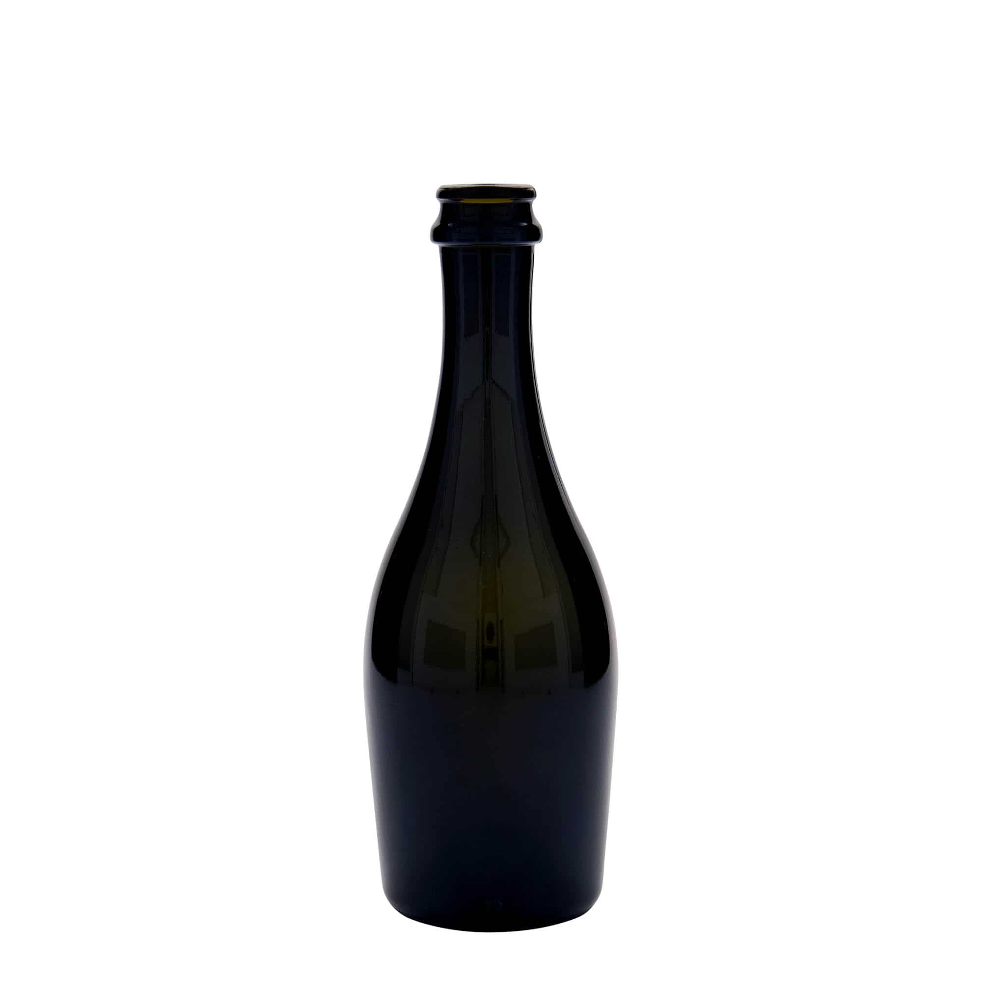 330 ml steklenica za sekt »Carmen«, steklo, antično zelena, ustje: kronski zamašek