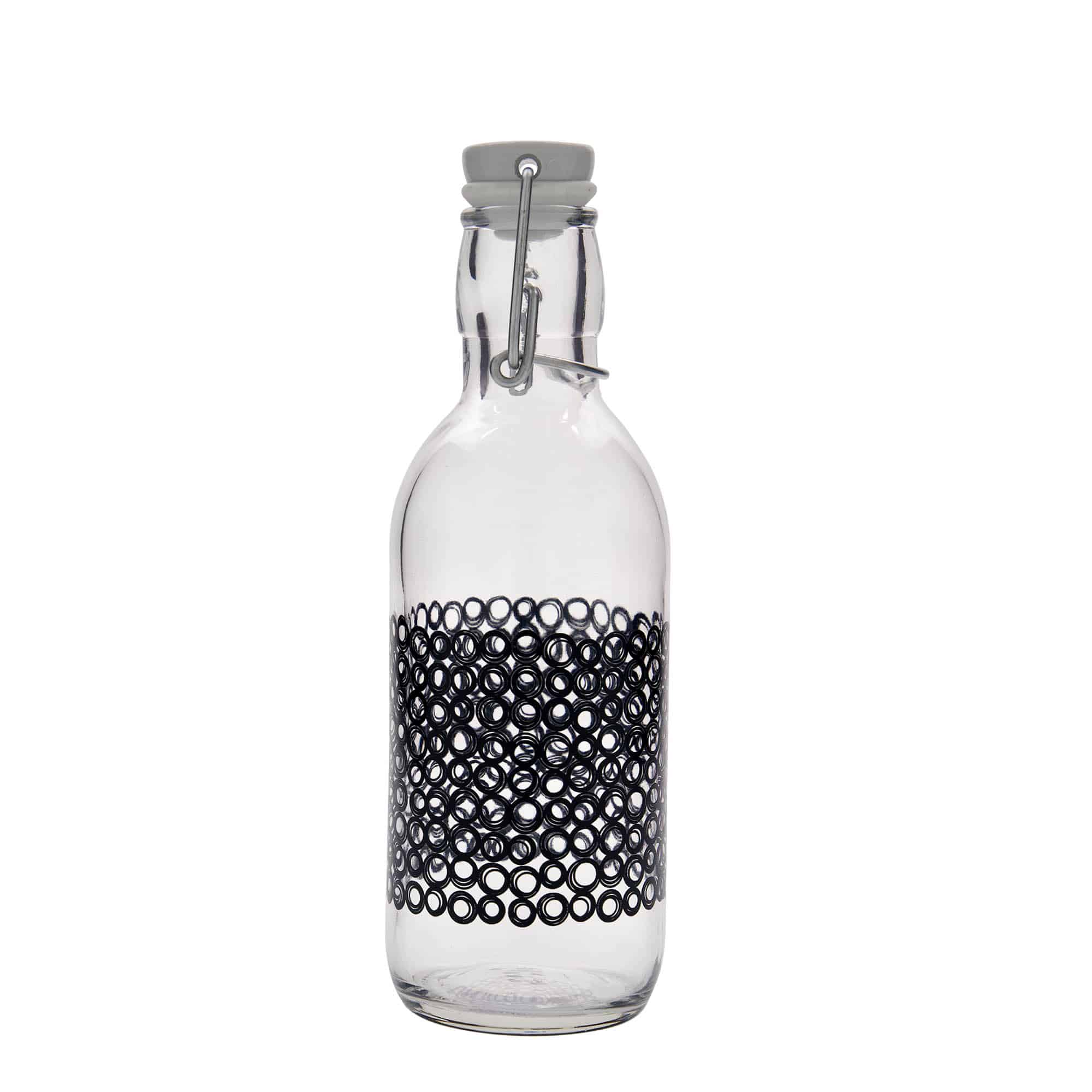 500 ml steklenica 'Emilia', motiv: Circola nero, odprtina: s sponko