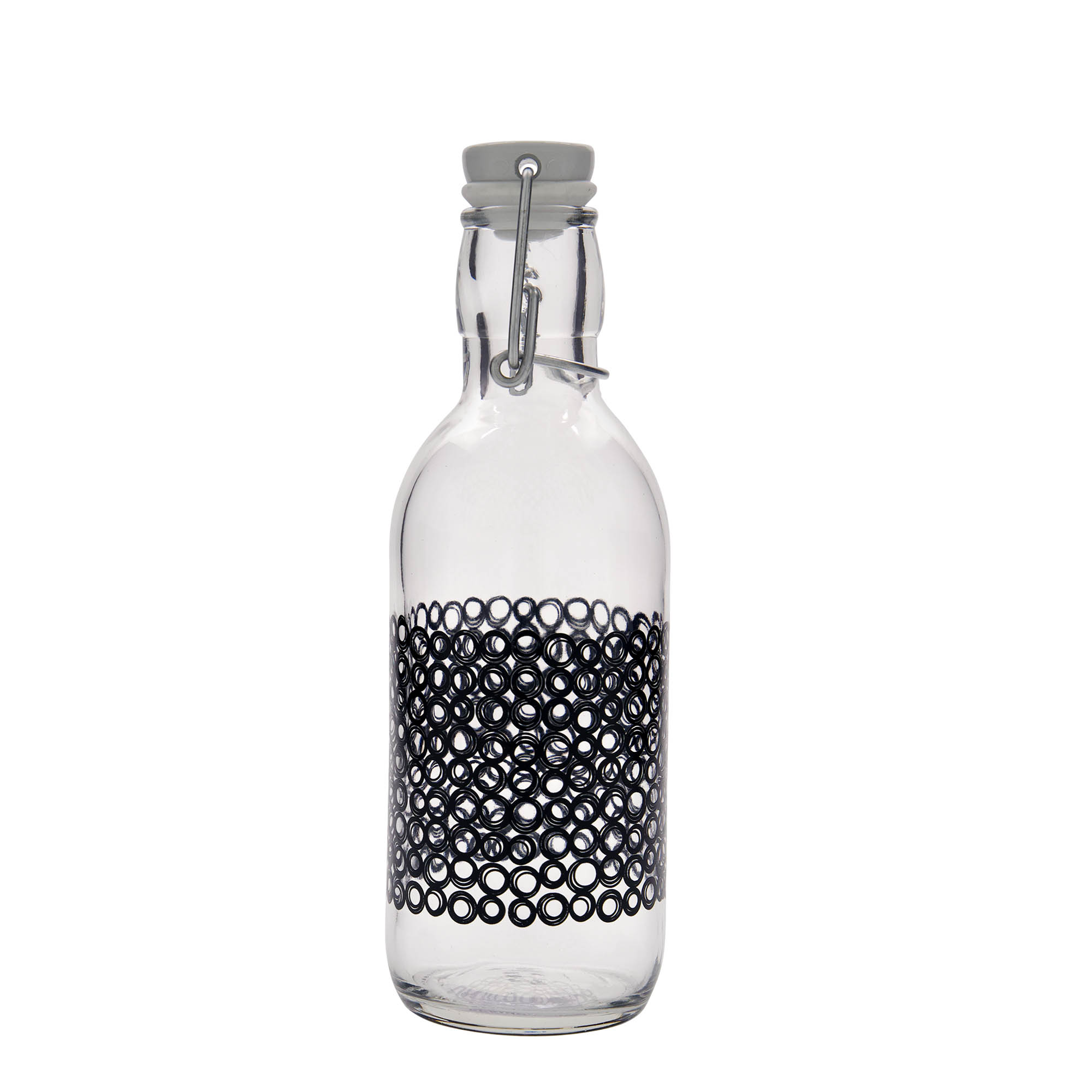 500 ml steklenica 'Emilia', motiv: Circola nero, odprtina: s sponko