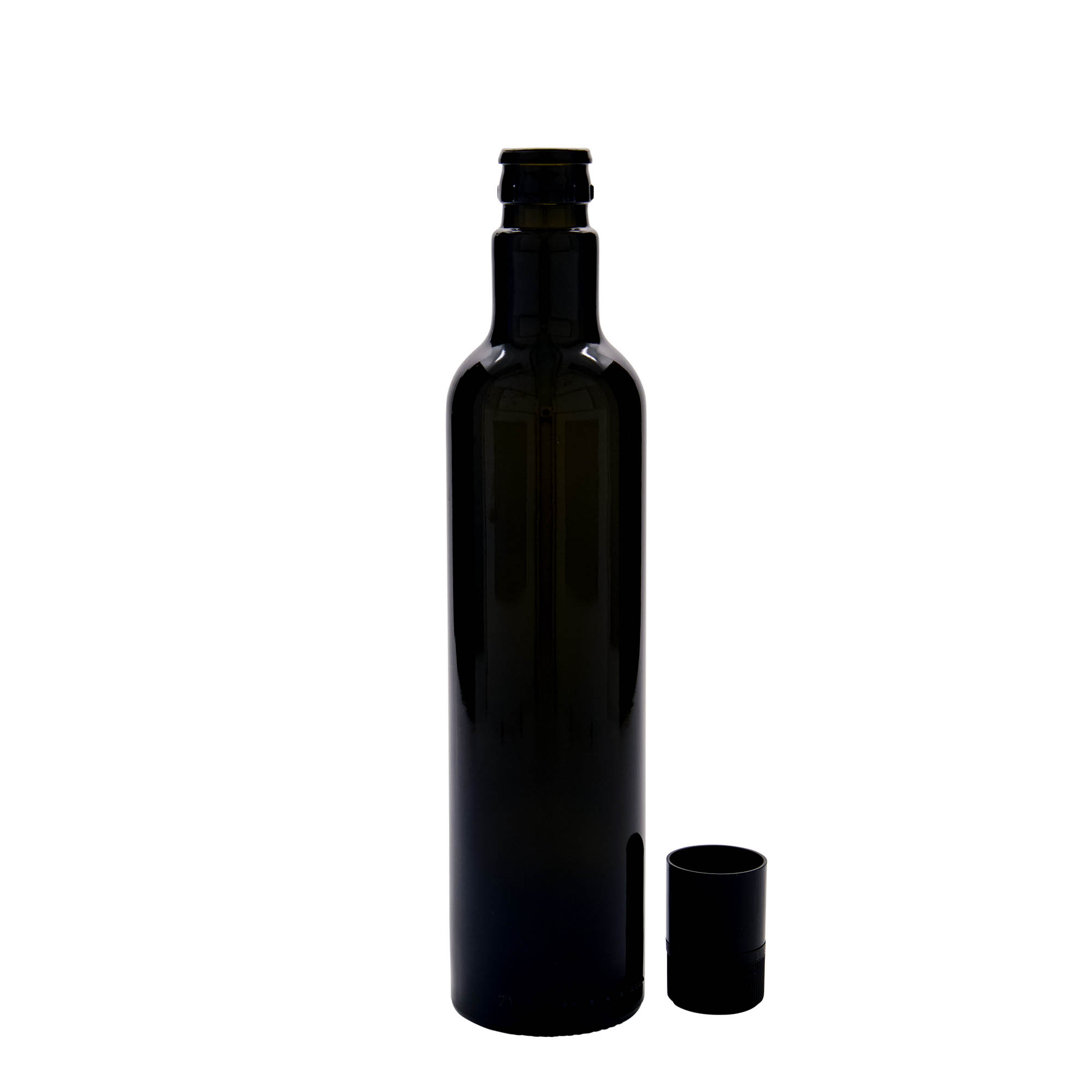 500 ml steklenica za kis/oljčno olje 'Willy New', steklo, starinsko zeleno, odprtina: DOP