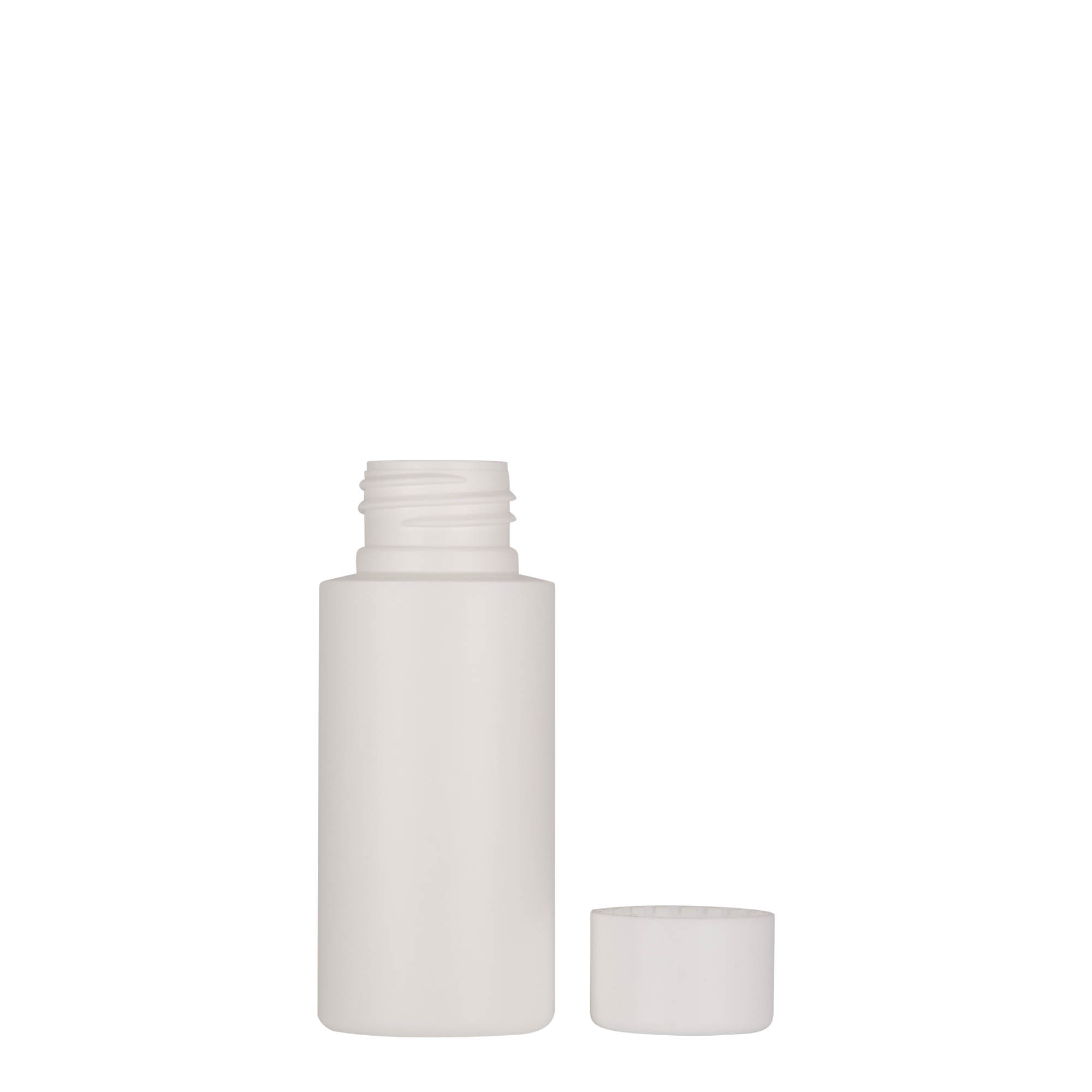 50 ml plastična steklenička 'Pipe', HDPE, bela, odprtina: 24/410