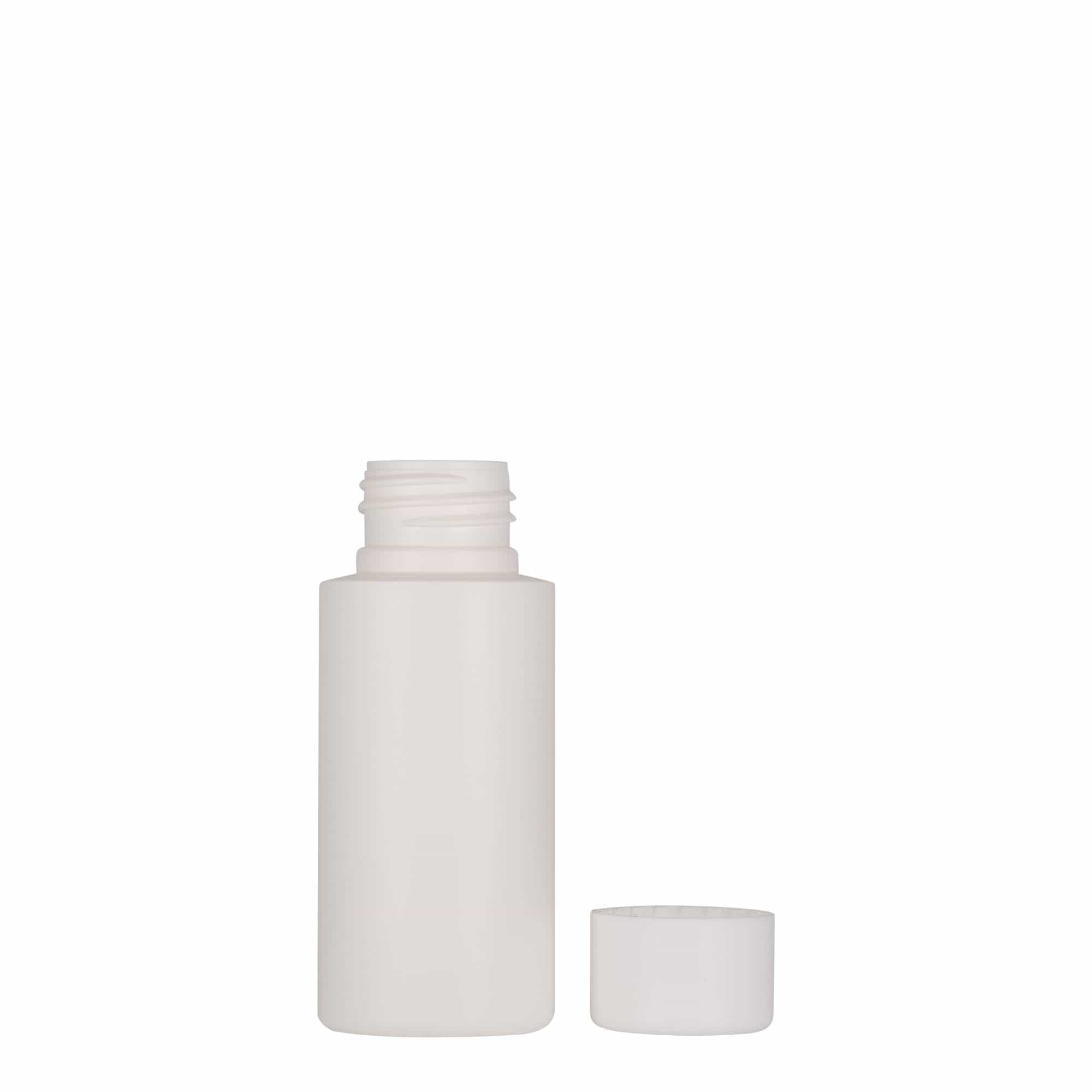 50 ml plastična steklenička 'Pipe', HDPE, bela, odprtina: 24/410