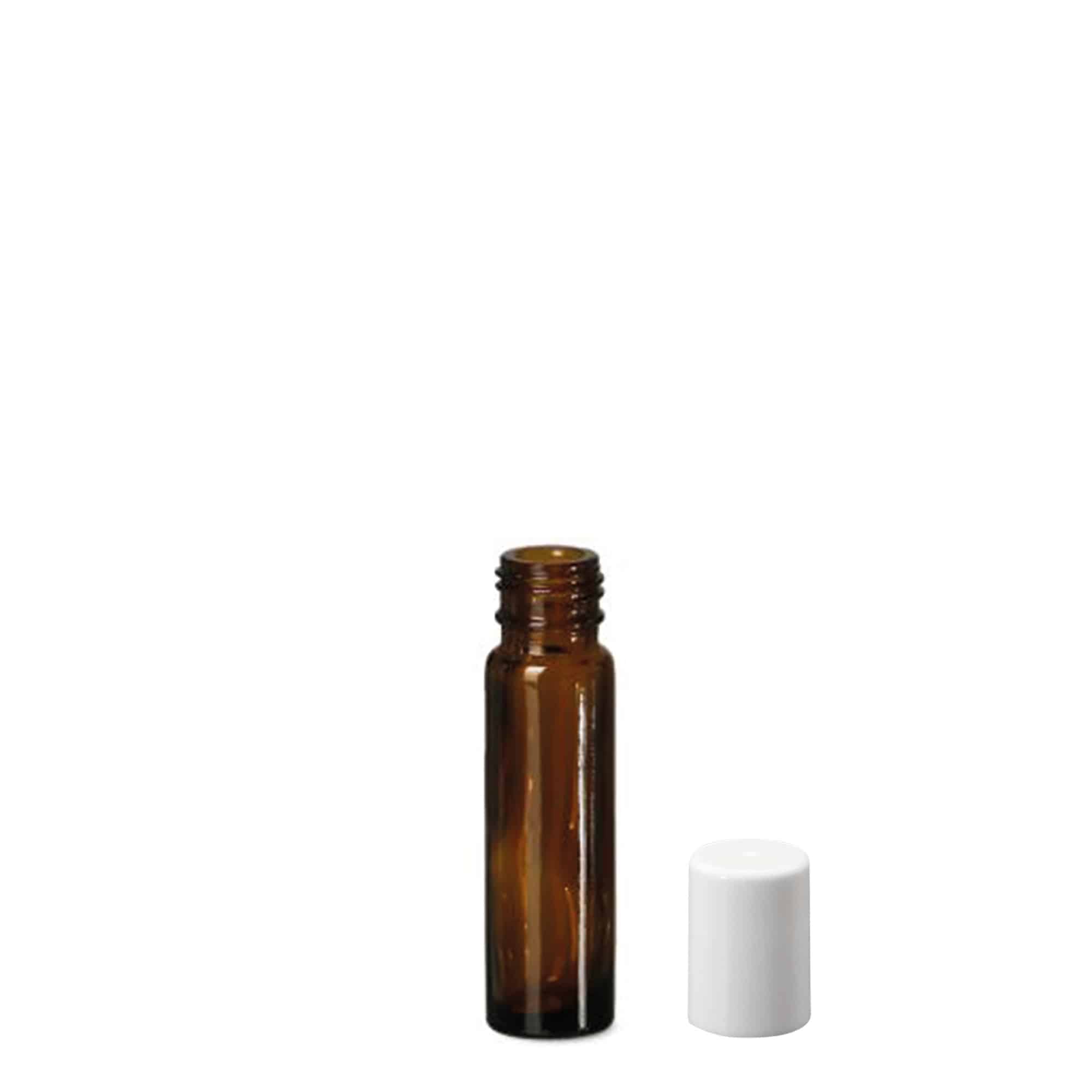 10 ml steklenička z roll-on aplikatorjem, steklo, rjava, odprtina: navojni zamašek