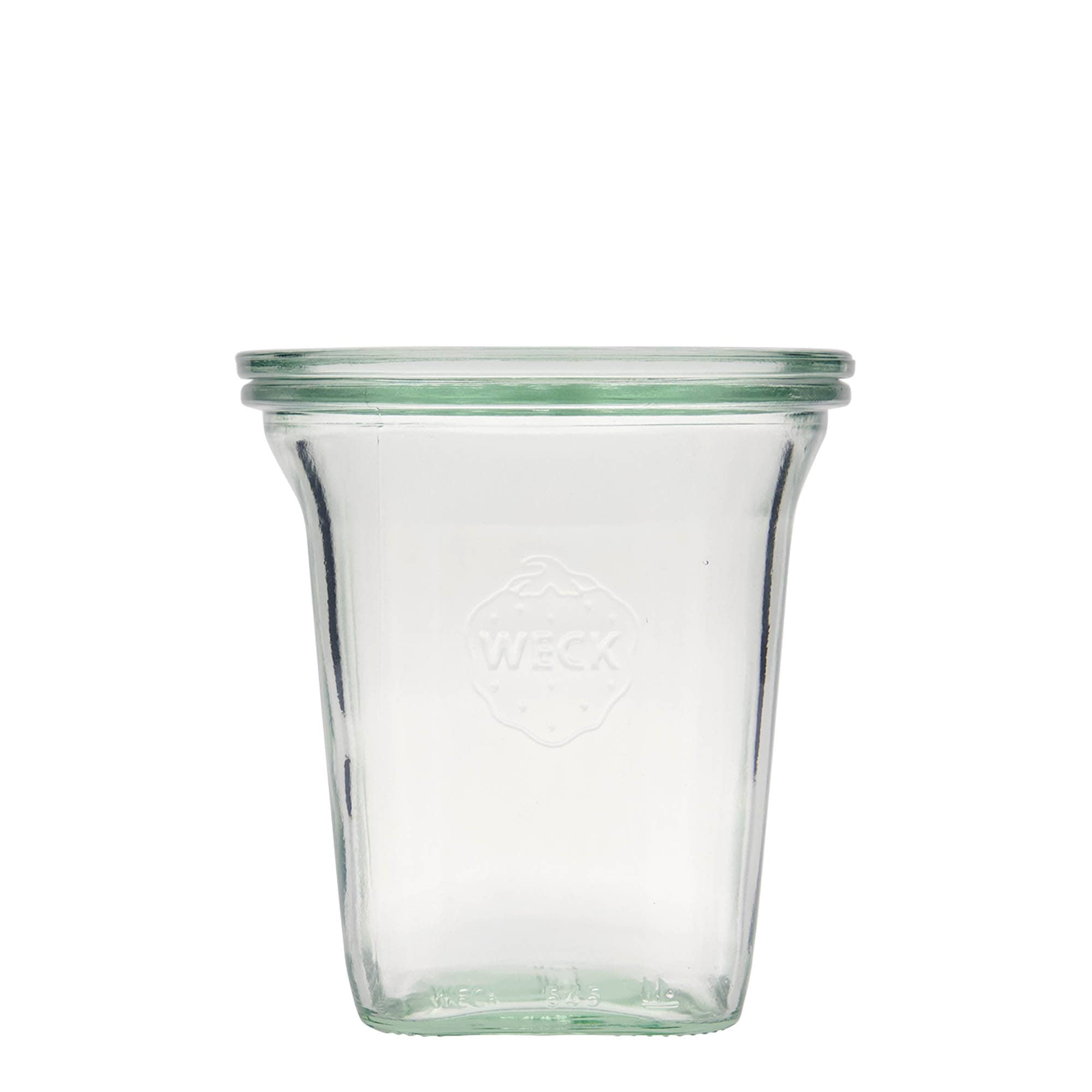 6x 545 ml WECK-Quadrosteklenica s steklenim pokrovom RR 100