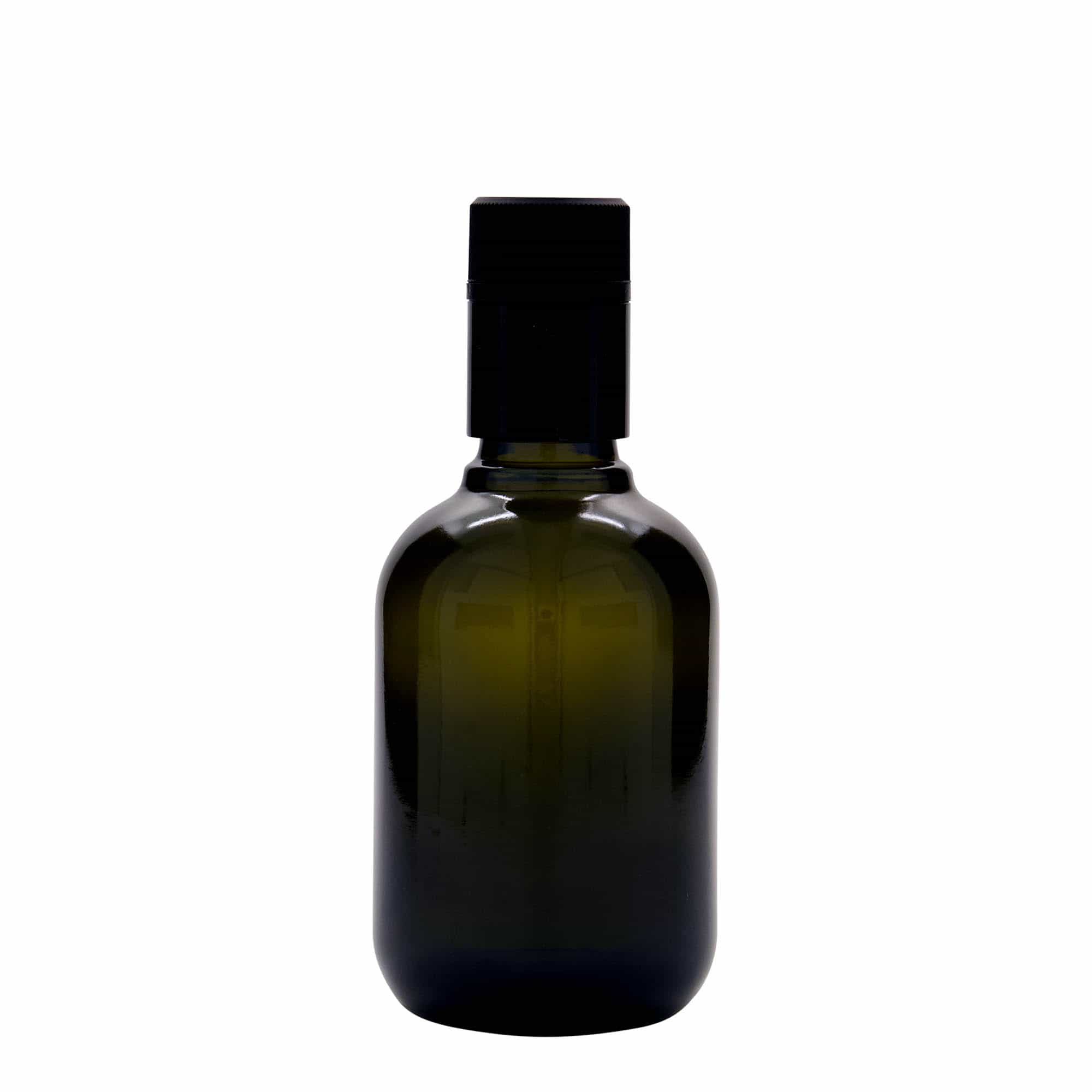 250 ml steklenica za kis/olje »Biolio«, steklo, antično zelena, ustje: DOP