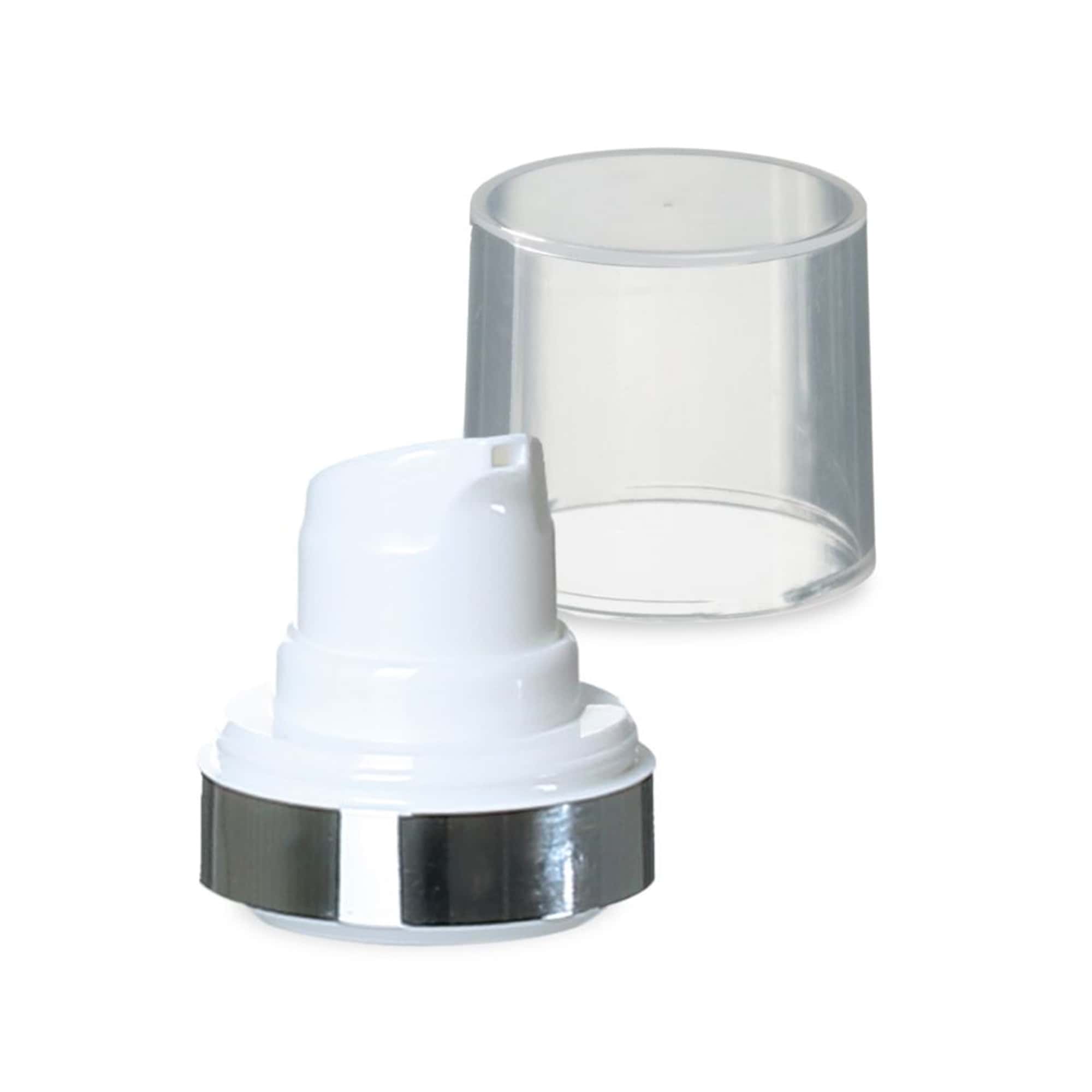 Airless glava Micro srebrni rob + naravne barve, sijoča vtična kapica Airless glava Micro srebrni rob + naravne barve, sijoča vtična kapica