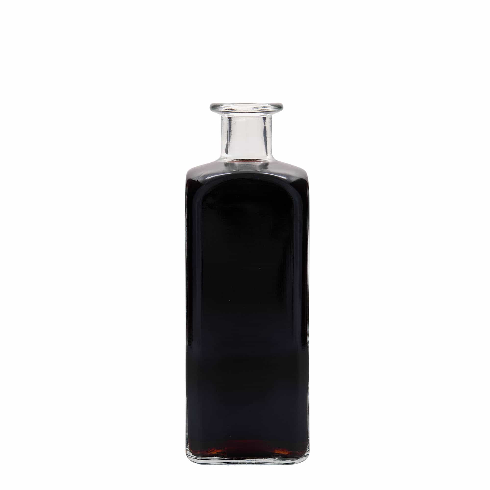 500 ml lekarniška steklenica Carré, kvadratna, ustje: pluta