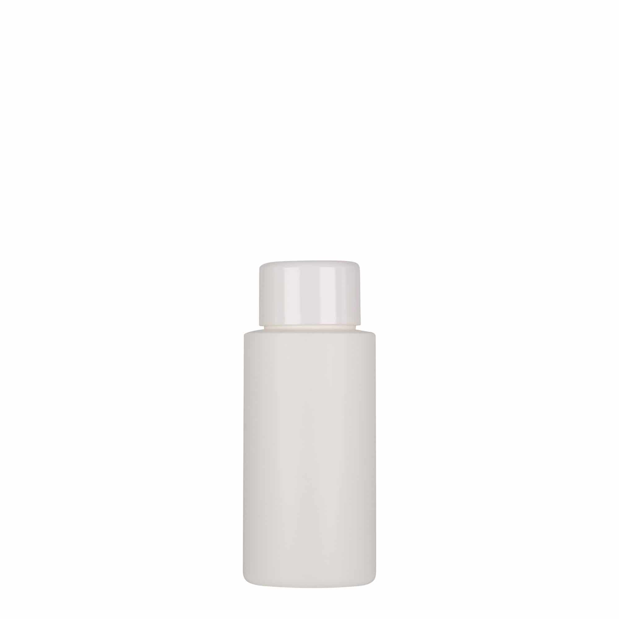 50 ml plastična steklenica »Pipe«, HDPE, bela, ustje: GPI 24/410