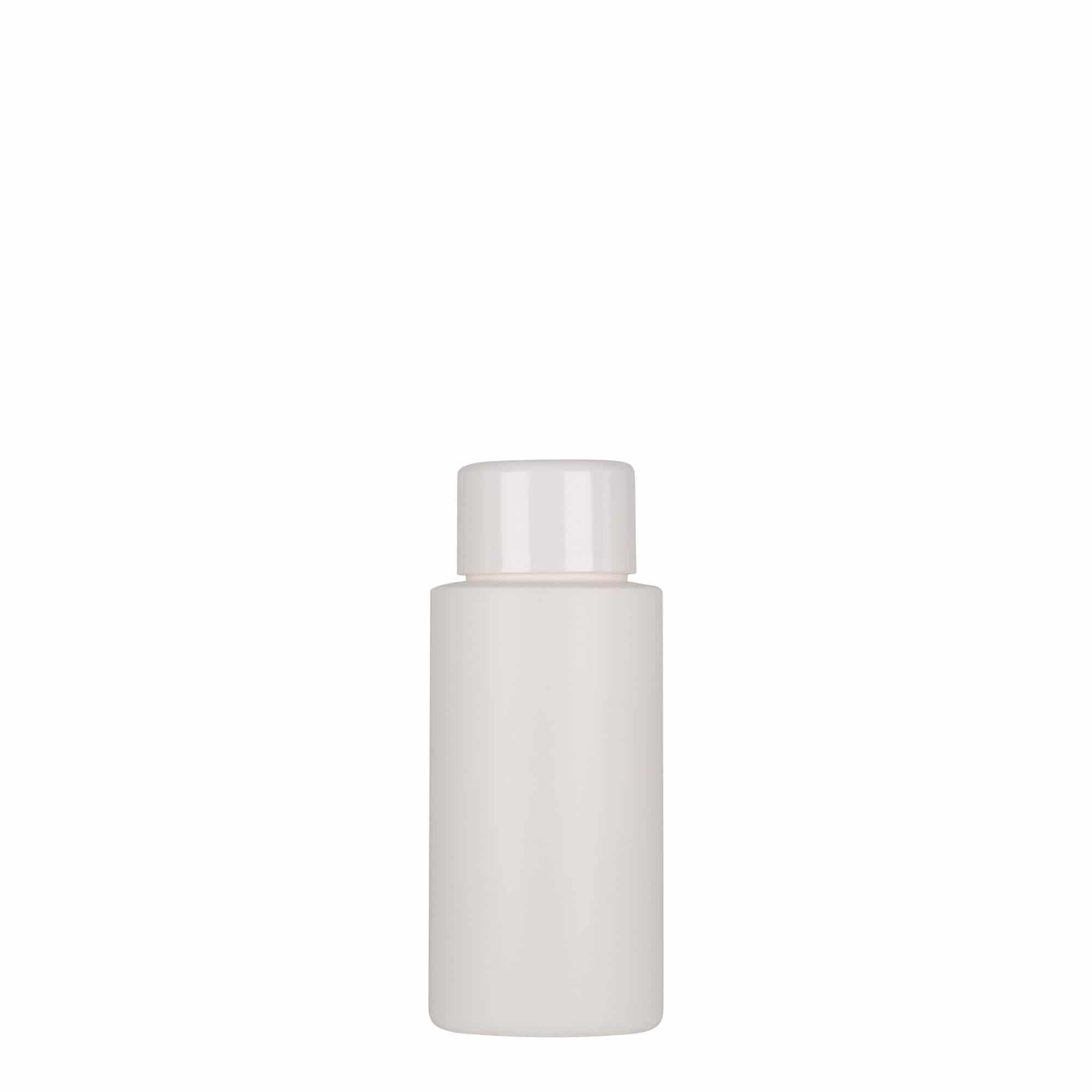 50 ml plastična steklenička 'Pipe', HDPE, bela, odprtina: 24/410