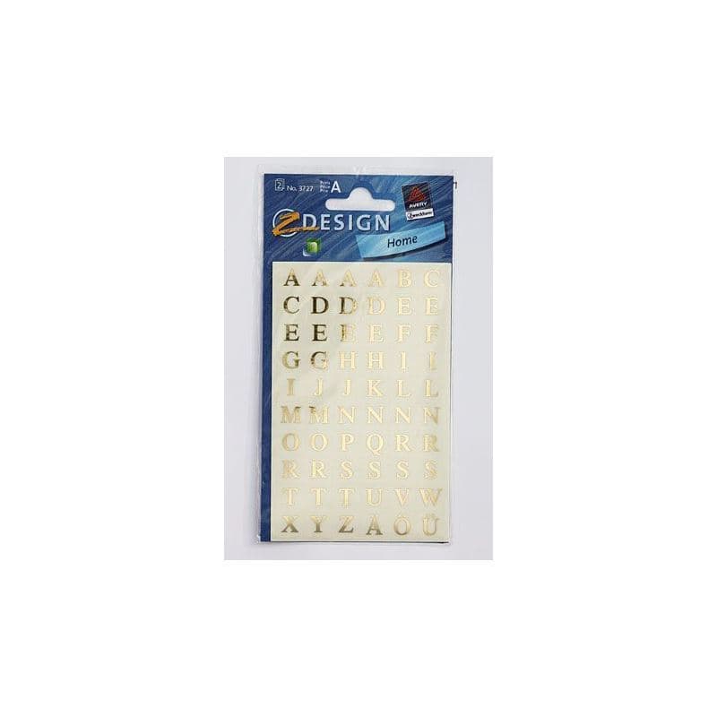 Zweckform nalepke 'Abeceda', pravokotne, plastika, zlata Zweckform nalepke 'Abeceda', pravokotne, plastika, zlata