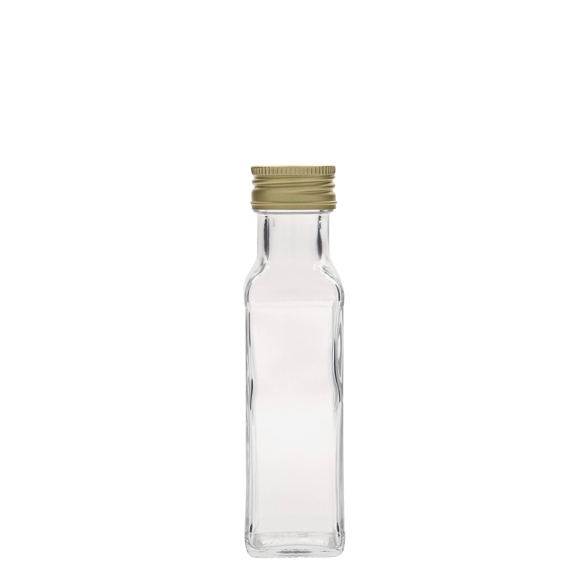 100 ml steklenička 'Marasca', kvadratna, odprtina: PP 31,5 100 ml steklenička 'Marasca', kvadratna, odprtina: PP 31,5